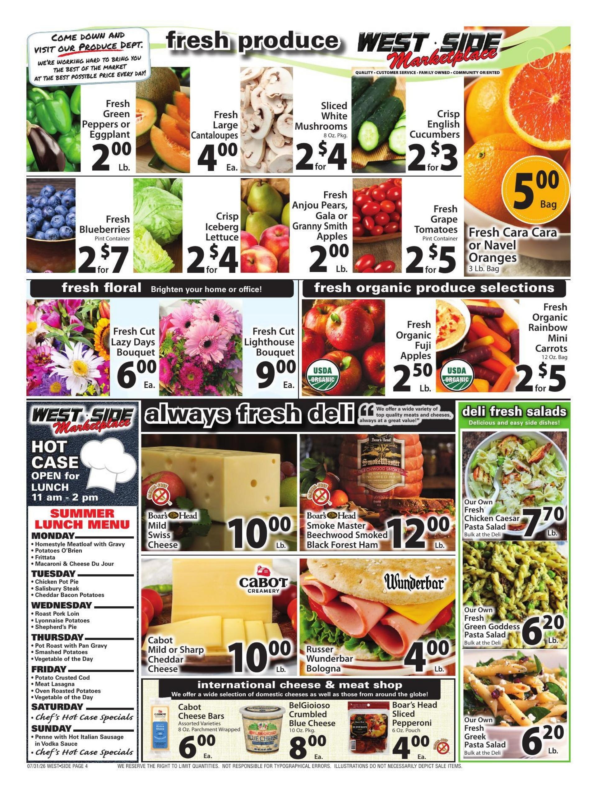 West Side Marketplace Weekly Ad July 31 - August 6, 2026