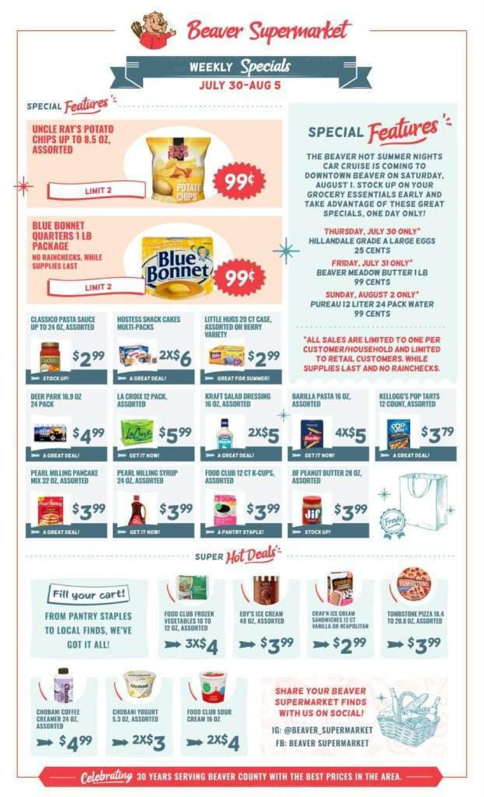 Beaver Supermarket Weekly Ad July 30 - August 5, 2026