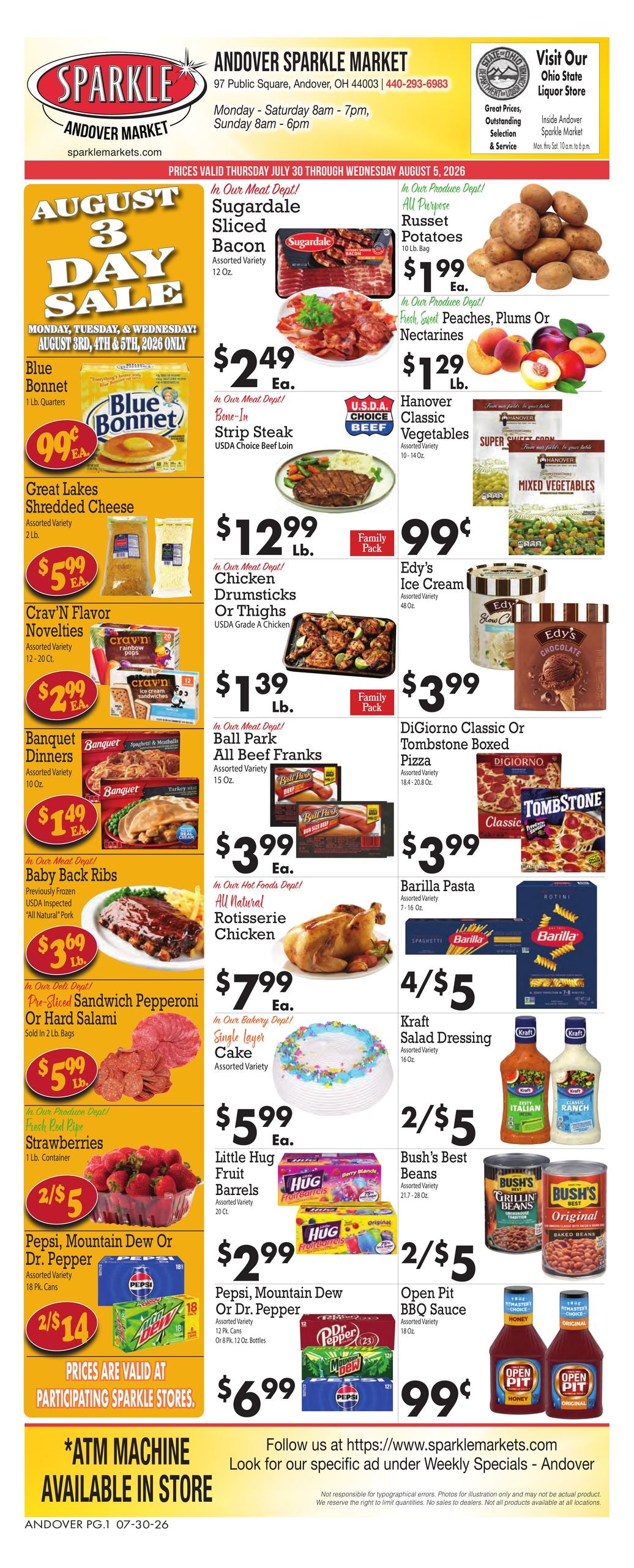 Sparkle Market Weekly Ad July 30 - August 5, 2026