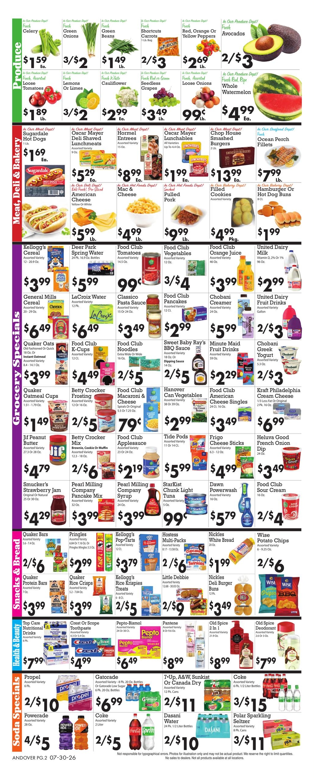 Sparkle Market Weekly Ad July 30 - August 5, 2026