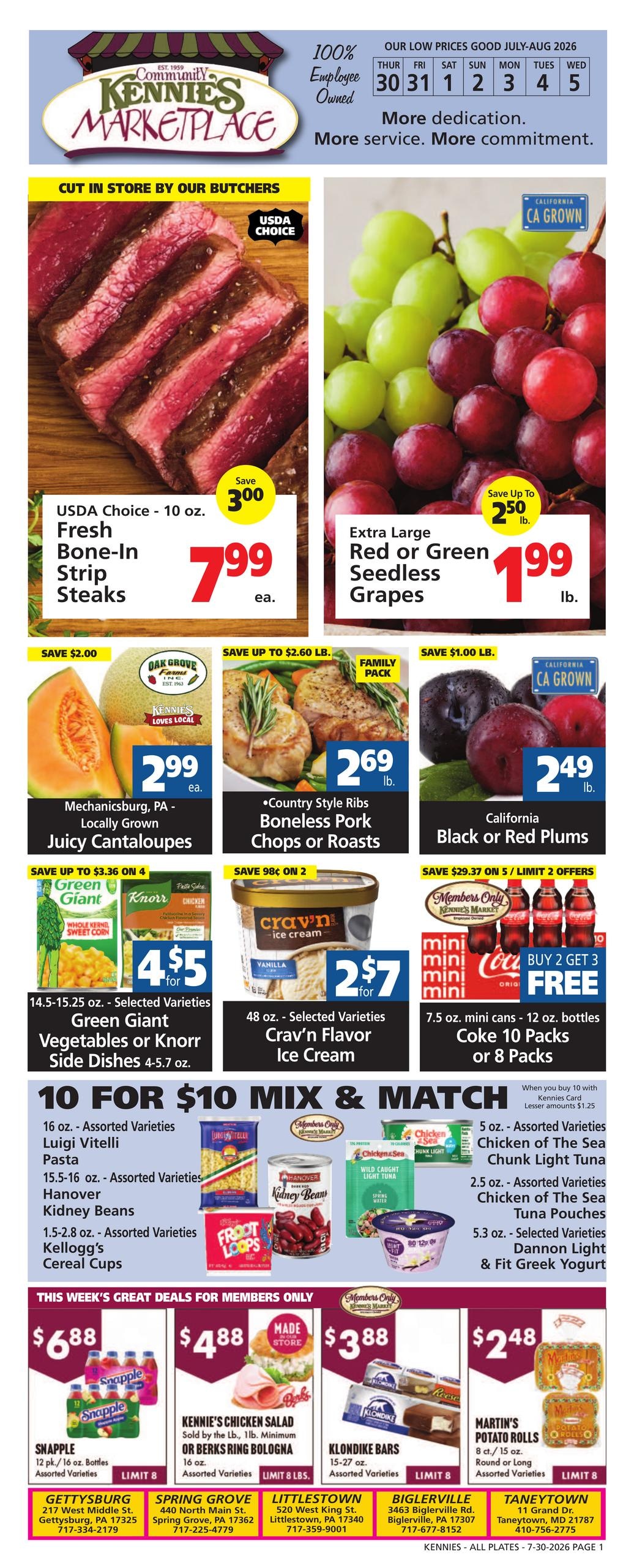 Kennie's Markets Weekly Ad July 30 - August 5, 2026
