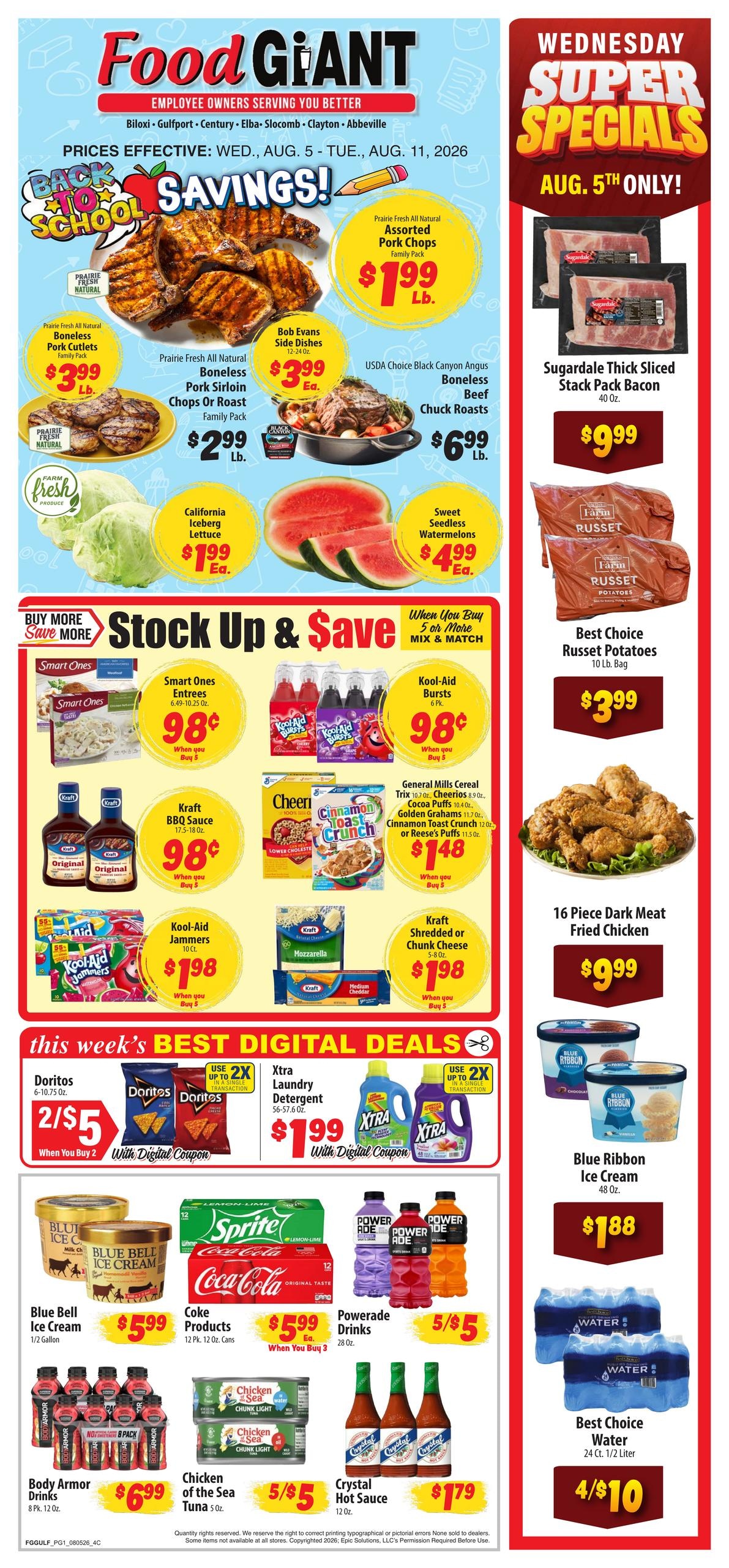 Food Giant Weekly Ad August 5 - 11, 2026