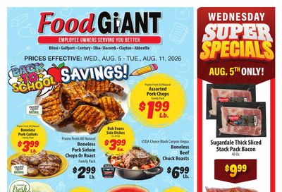 Food Giant Weekly Ad August 5 - 11, 2026
