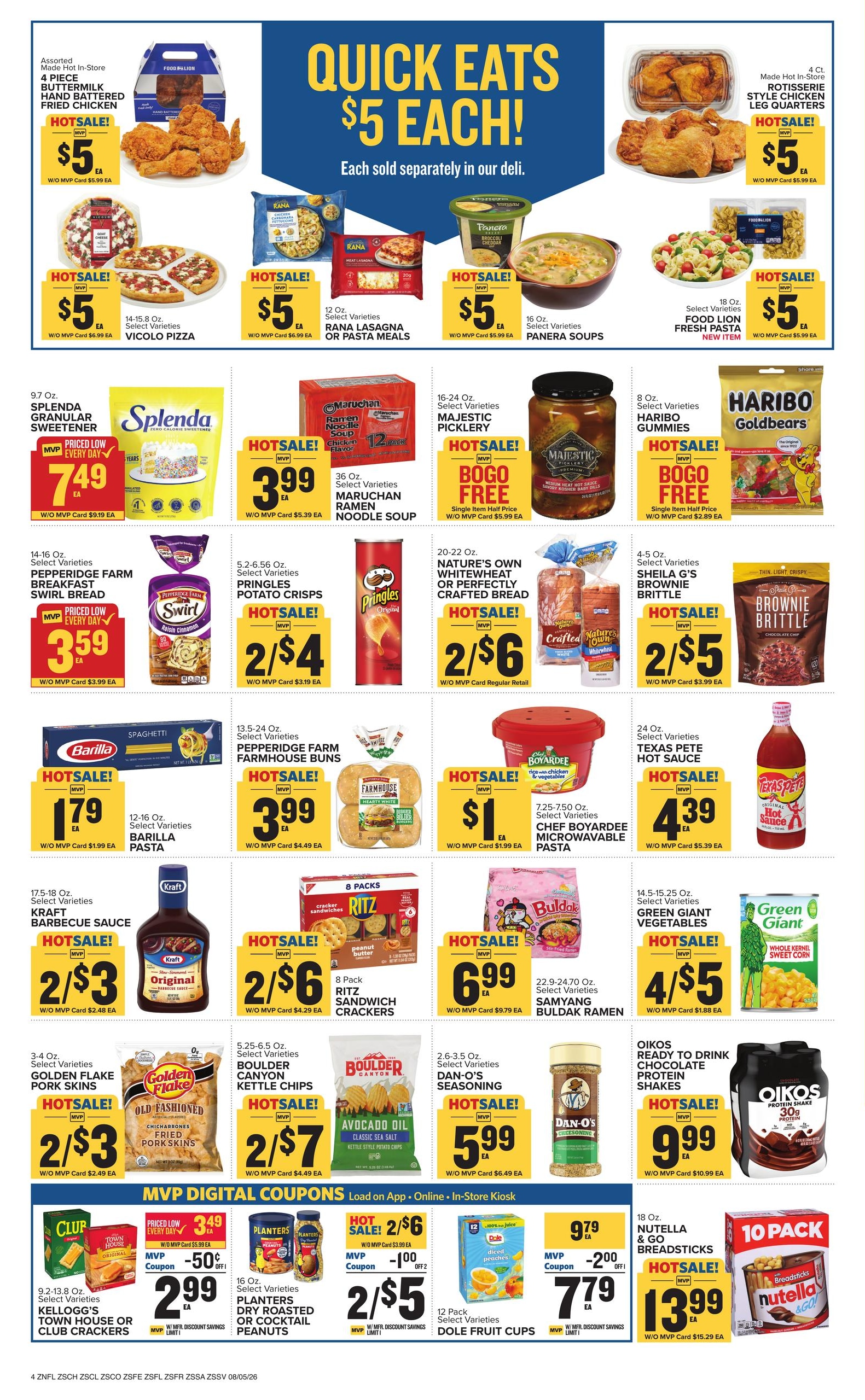 Food Lion (Charleston–North Charleston Area, SC) Weekly Ad August 5 - 11, 2026