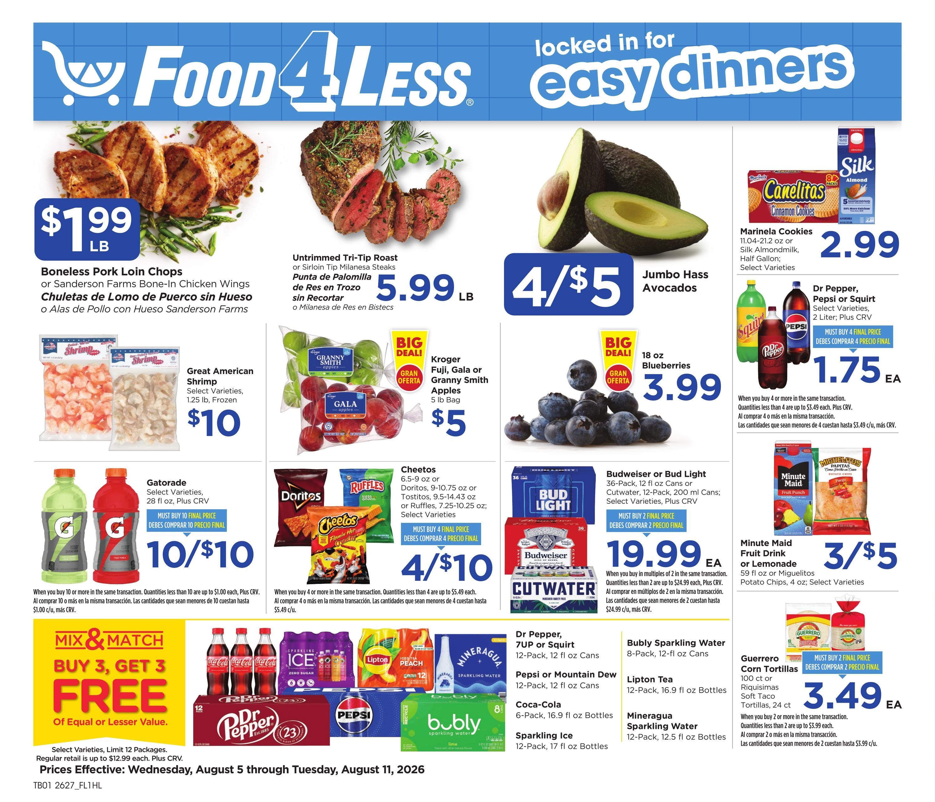 Food 4 Less (CA) California Weekly Ad August 5 - 11, 2026