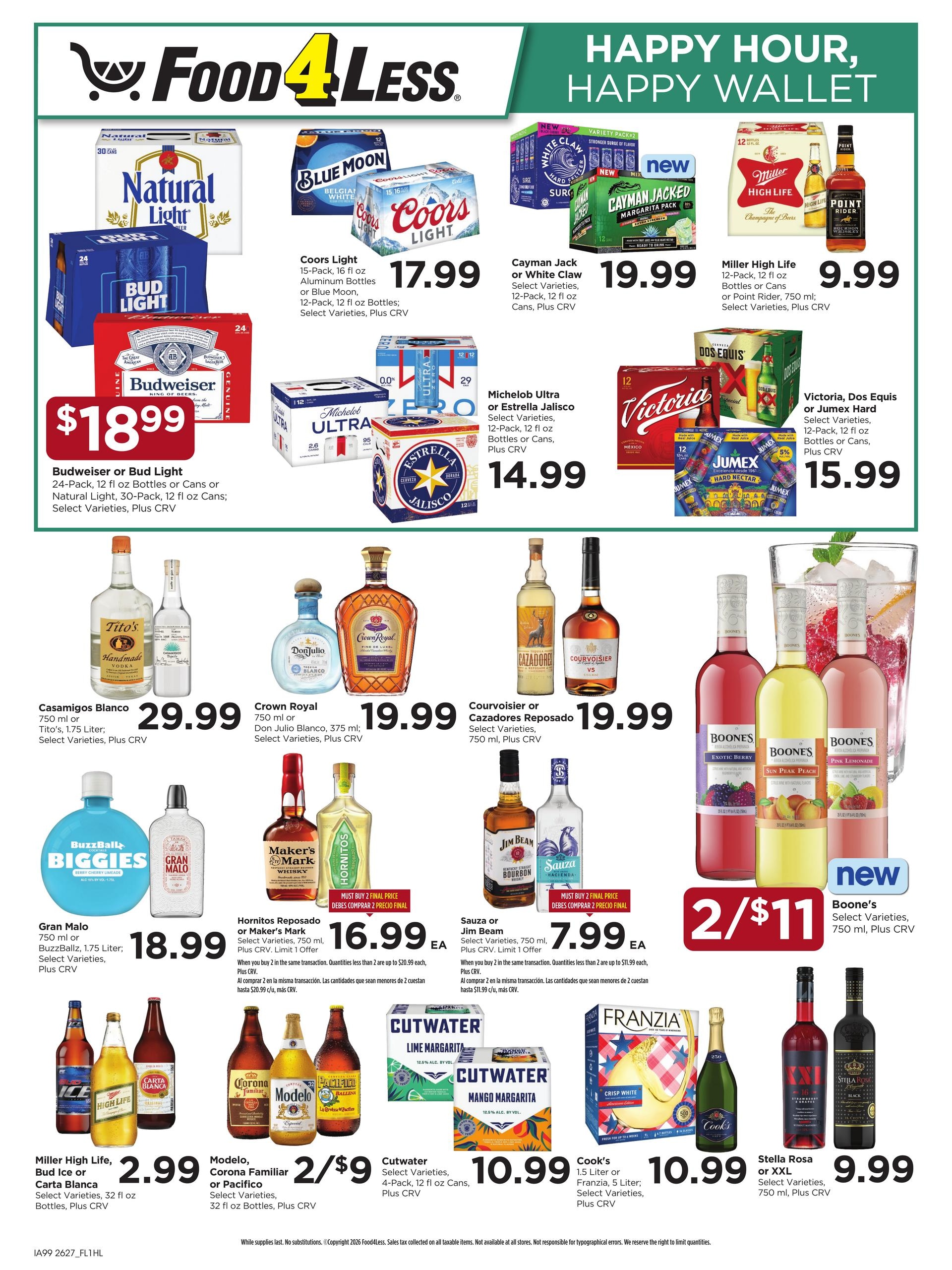 Food 4 Less (CA) California Weekly Ad August 5 - 11, 2026