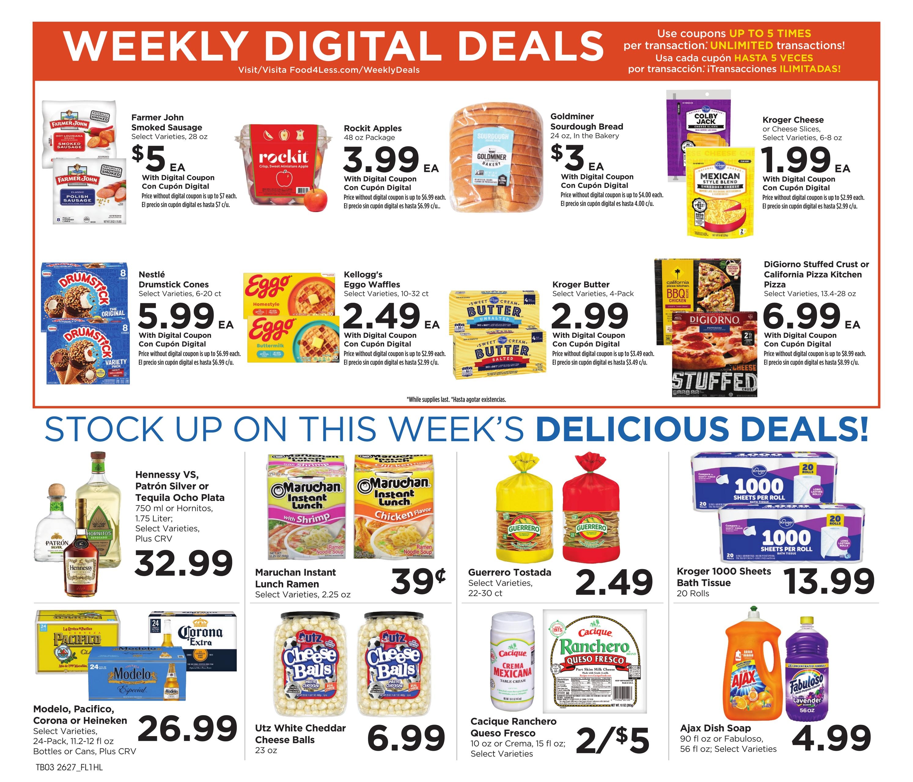 Food 4 Less (CA) California Weekly Ad August 5 - 11, 2026