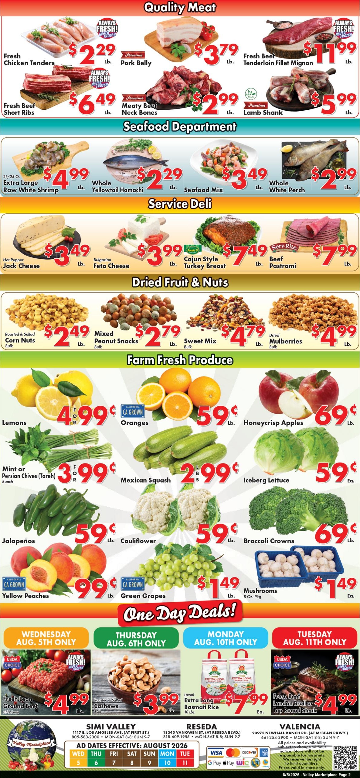 Valley Marketplace Weekly Ad August 5 - 11, 2026
