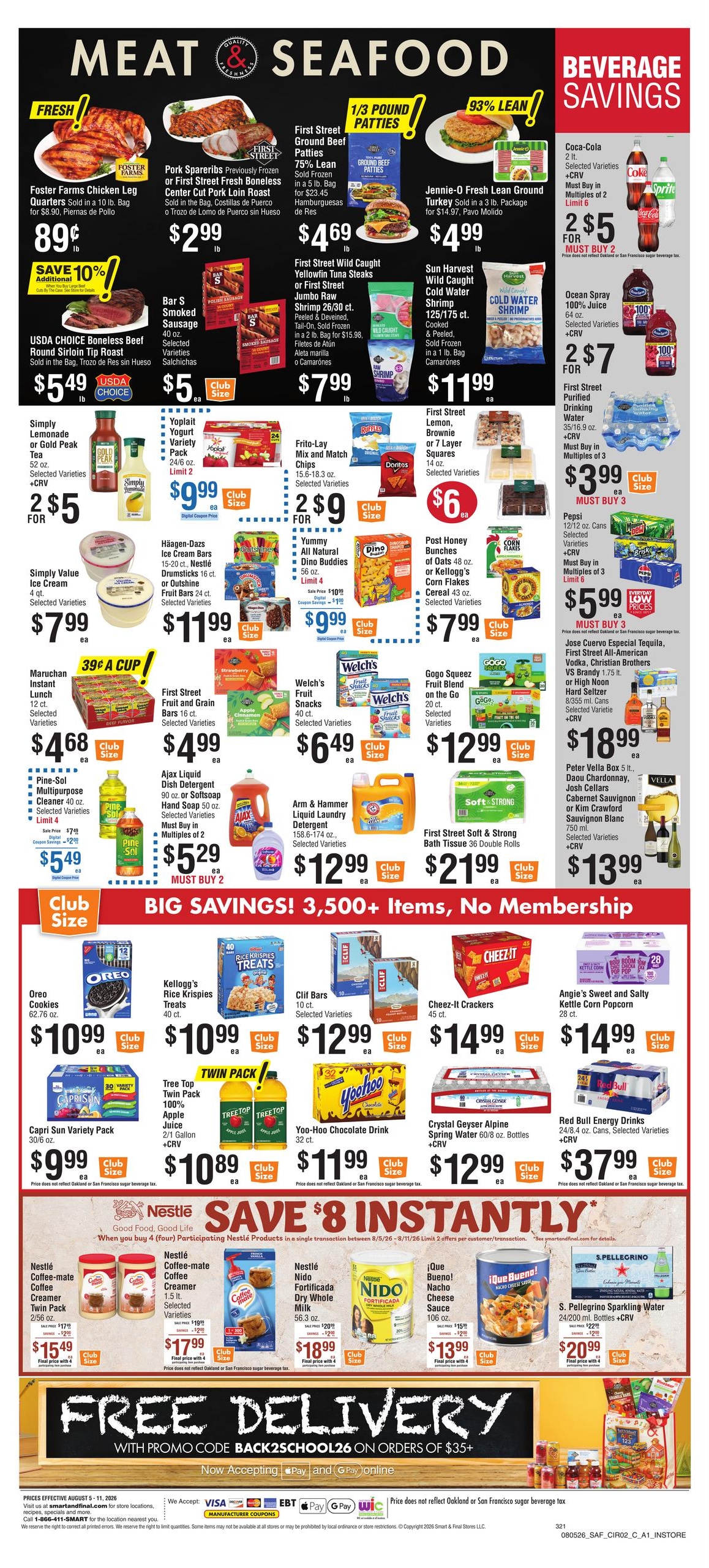 Smart & Final (CA, NV) Weekly Ad August 5 - 11, 2026