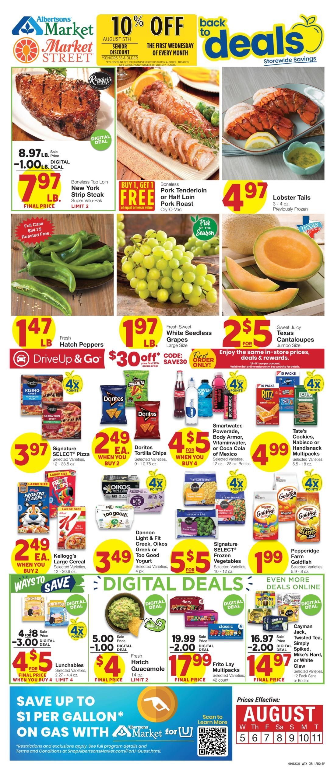Albertsons Market (Albuquerque-Rio Rancho Area, NM) Weekly Ad August 5 - 11, 2026