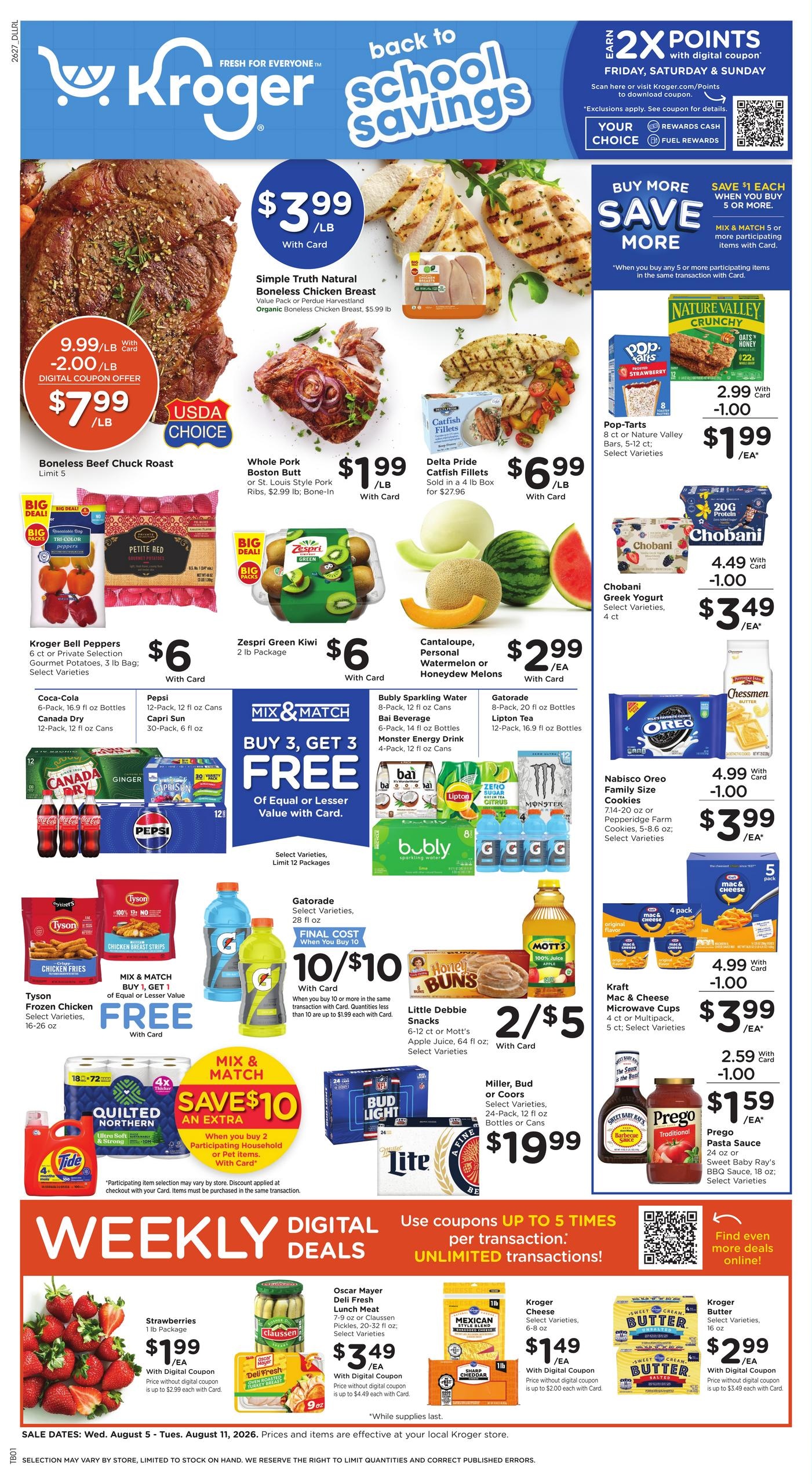 Kroger (Hattiesburg Area, MS) Weekly Ad August 5 - 11, 2026