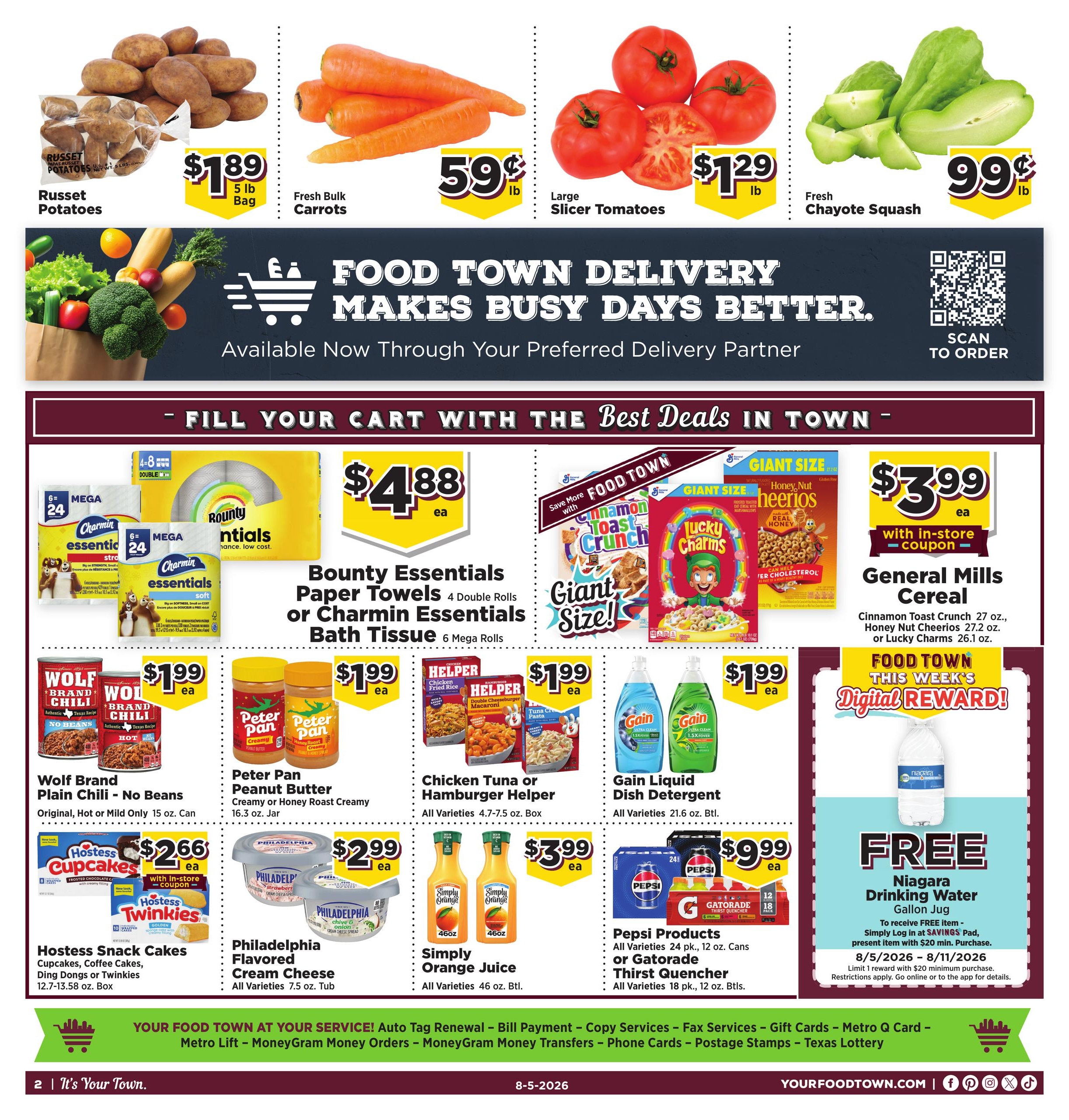 Food Town Texas foodtowntexas Weekly Ad August 5 - 11, 2026