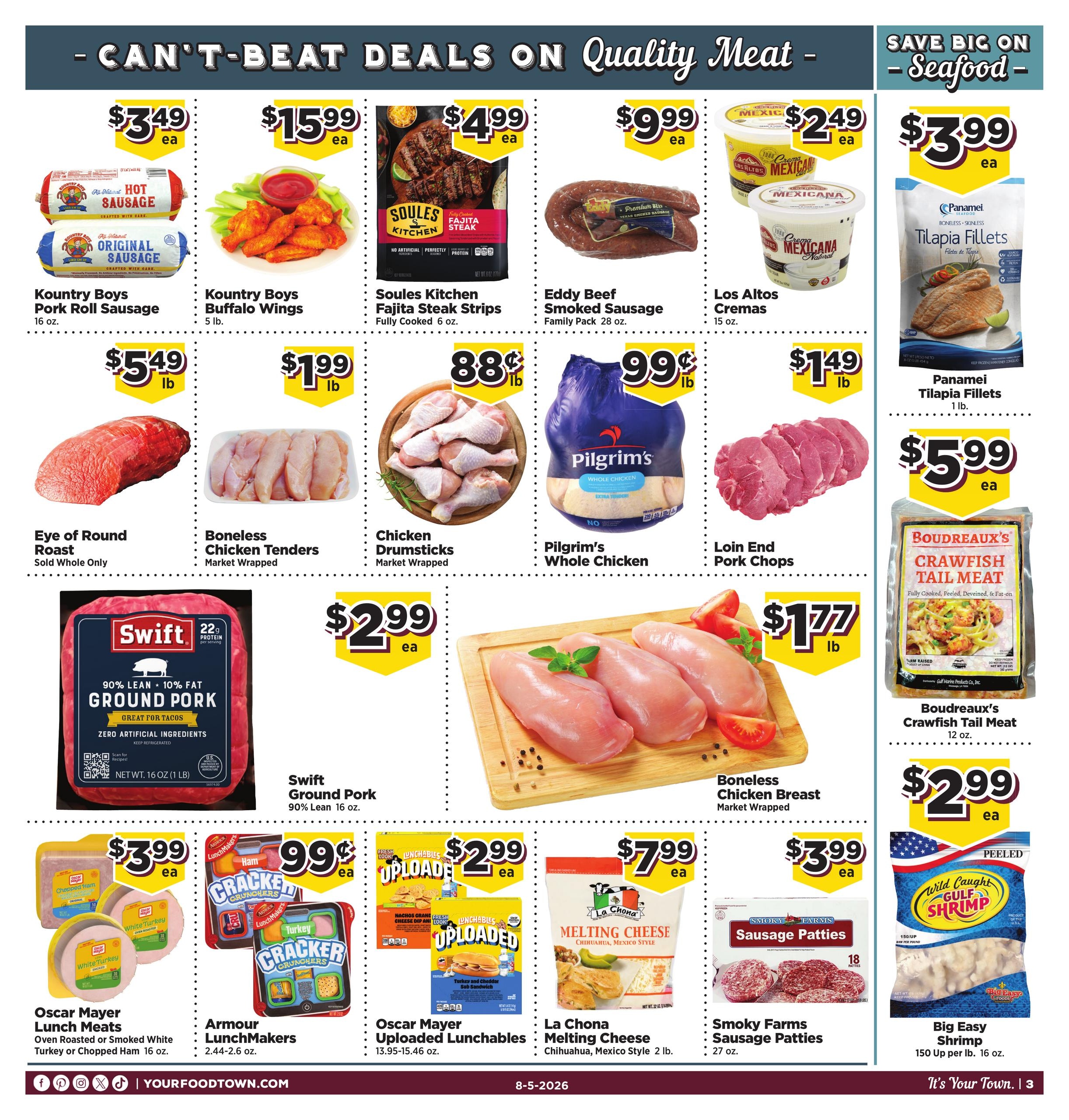 Food Town Texas foodtowntexas Weekly Ad August 5 - 11, 2026