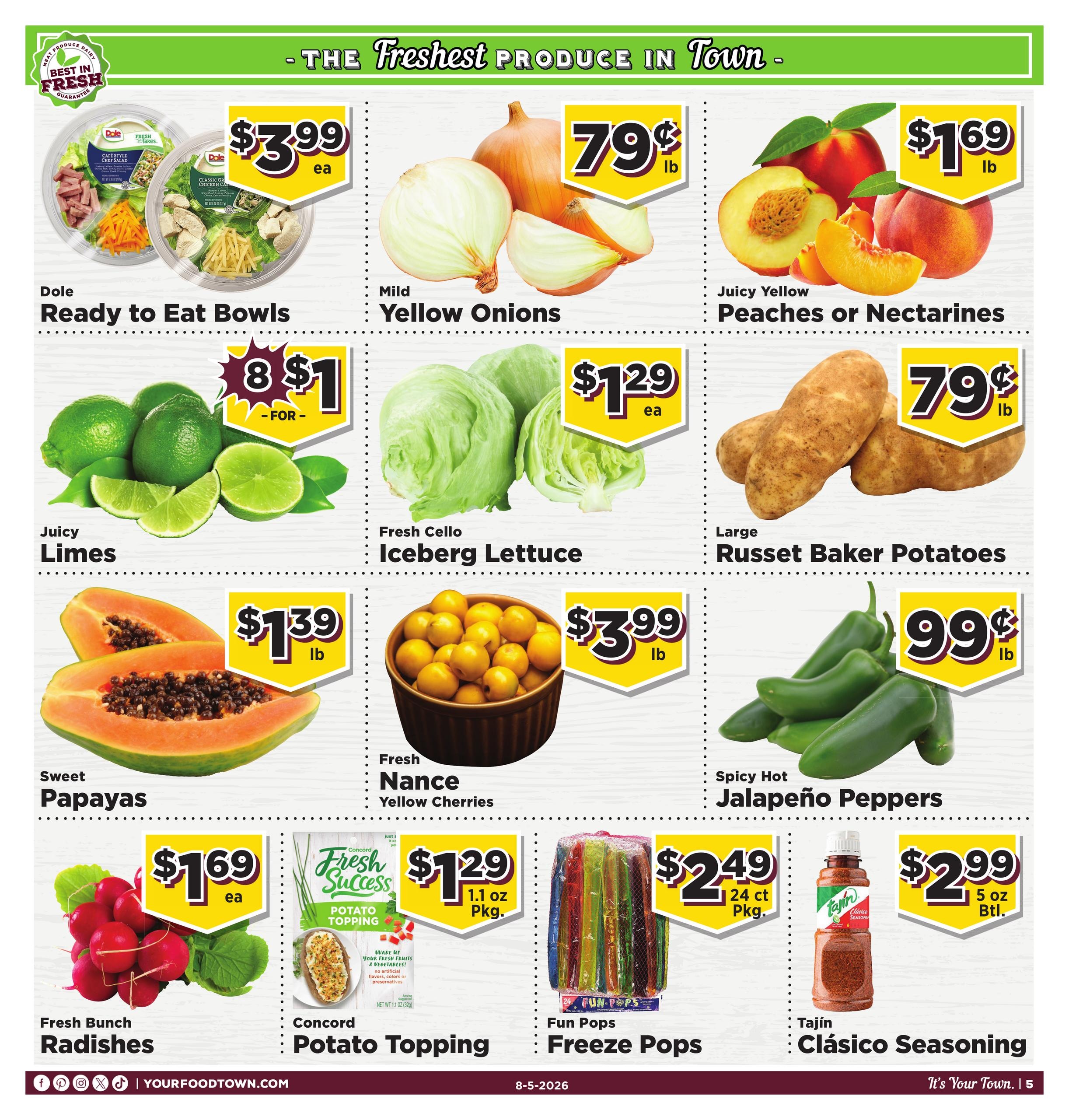 Food Town Texas foodtowntexas Weekly Ad August 5 - 11, 2026