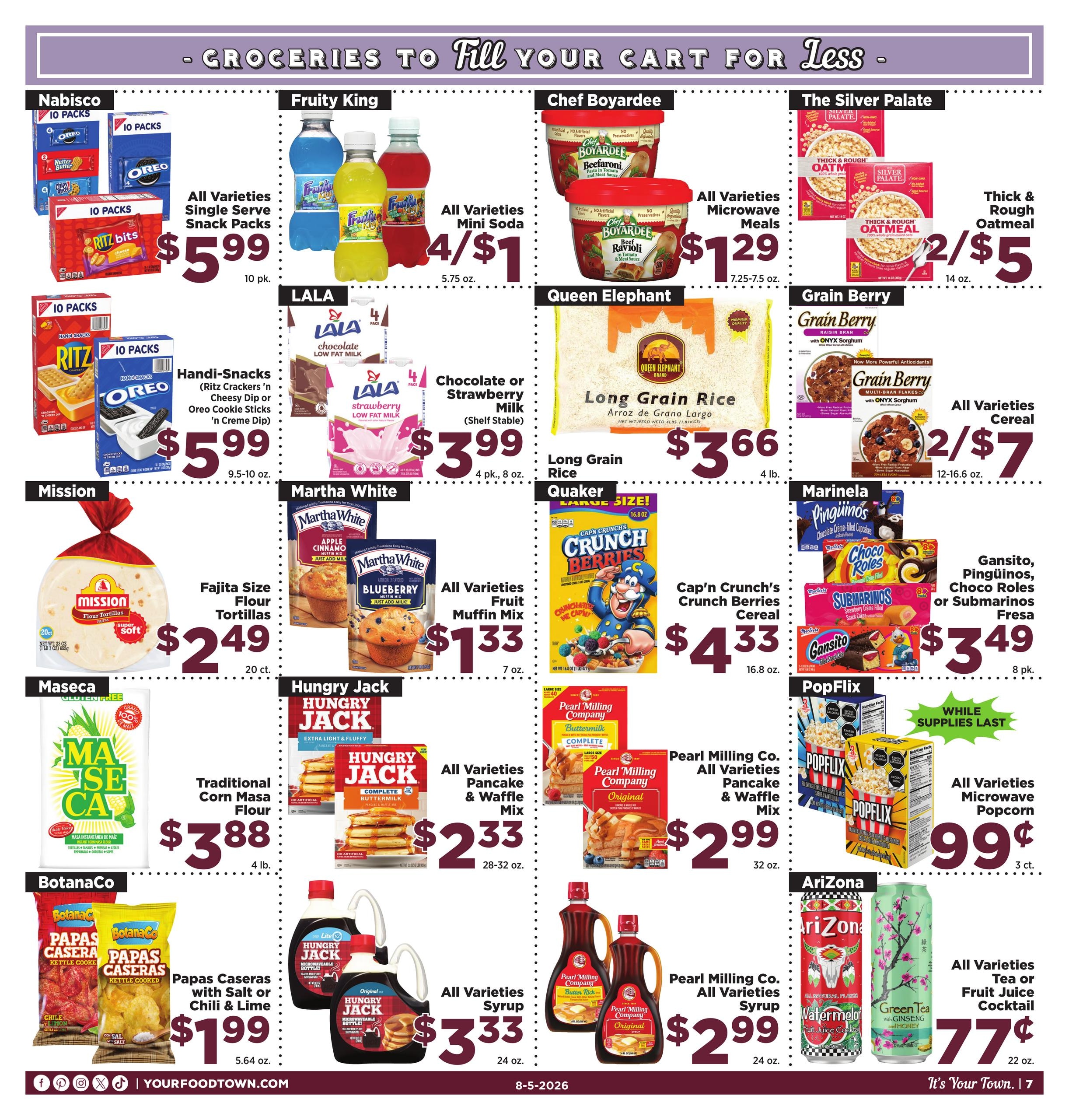 Food Town Texas foodtowntexas Weekly Ad August 5 - 11, 2026
