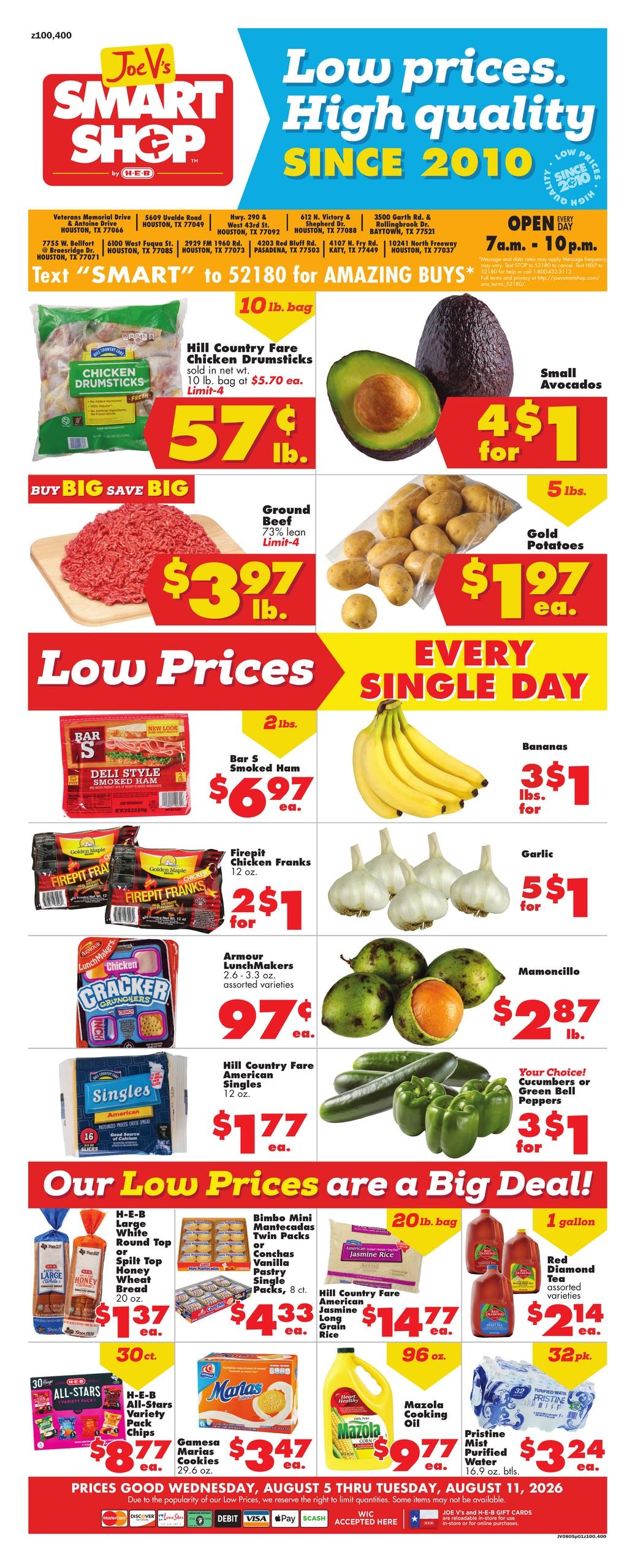 Joe V's Smart Shop (Pearland–Houston Area, TX) Weekly Ad August 5 - 11, 2026