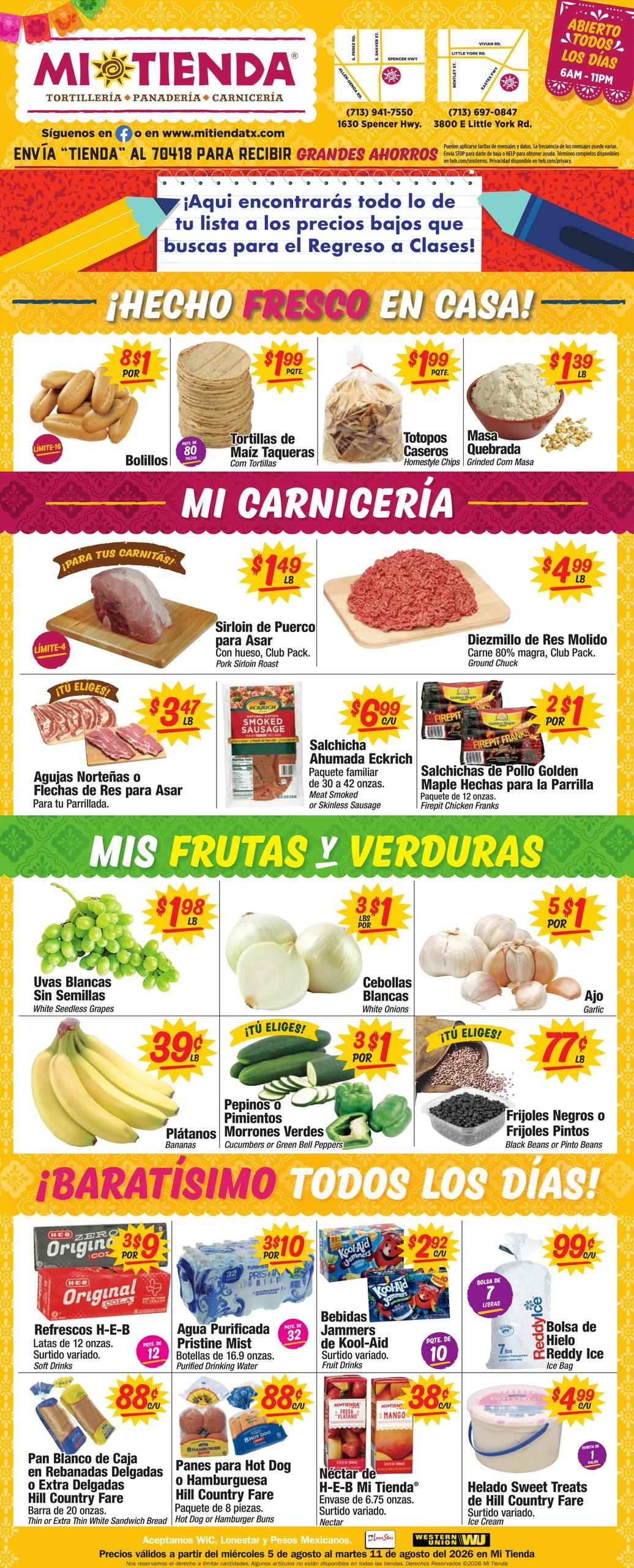 Mi Tienda Weekly Ad August 5 - 11, 2026