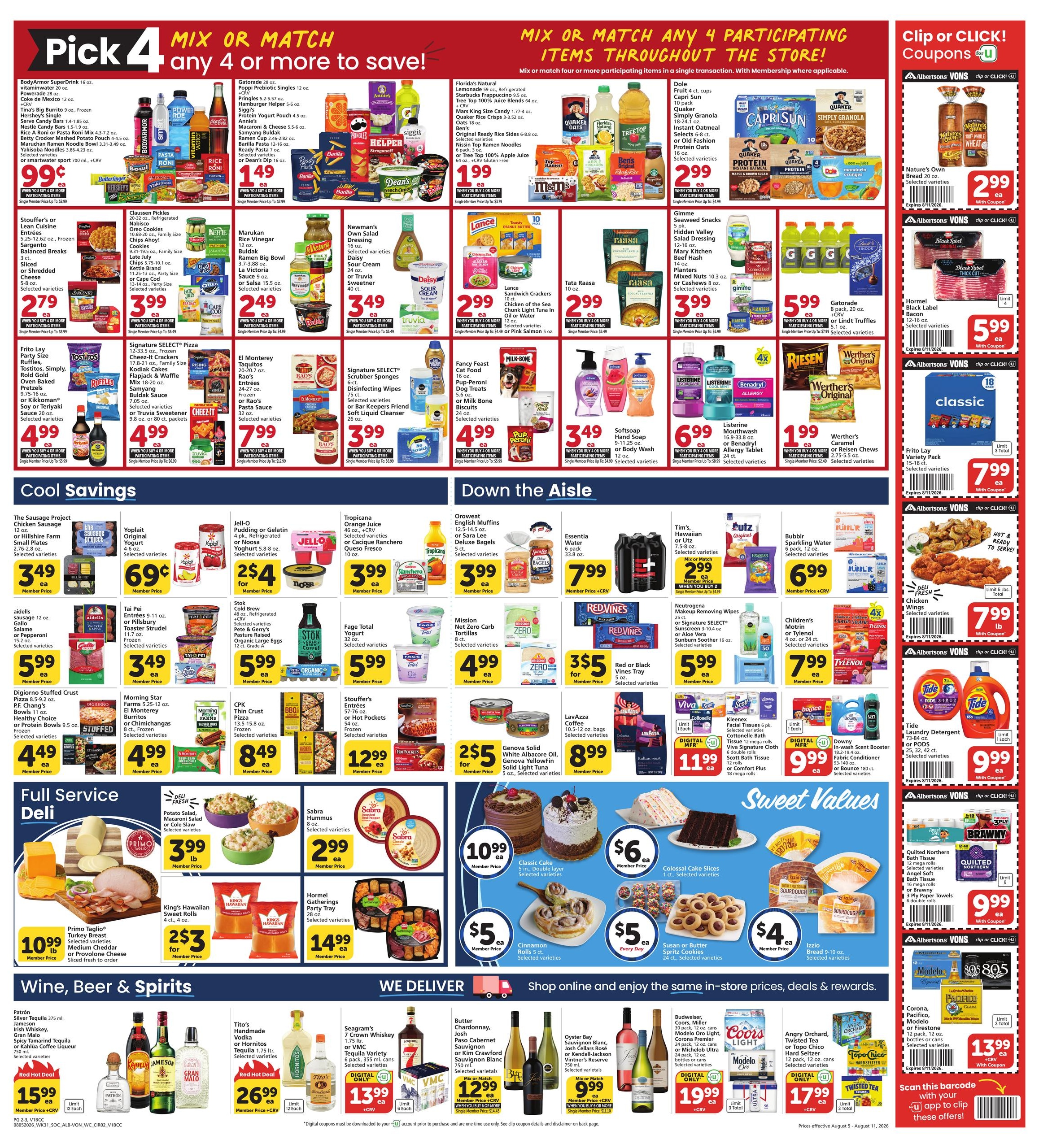 Albertsons (Adelanto Area, CA) Weekly Ad August 5 - 11, 2026