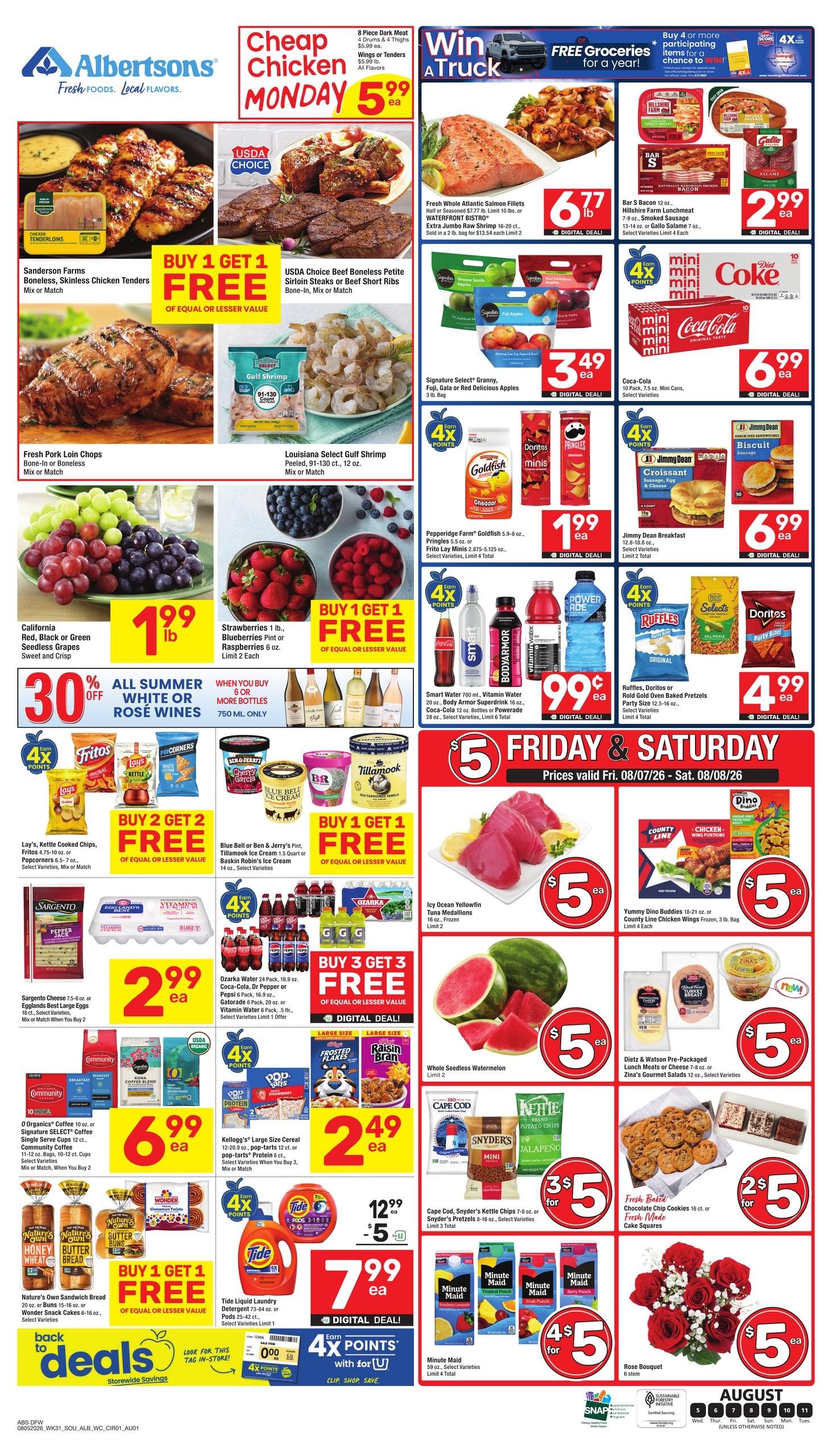 Albertsons (Mesquite–Carrollton Area, TX) Weekly Ad August 5 - 11, 2026