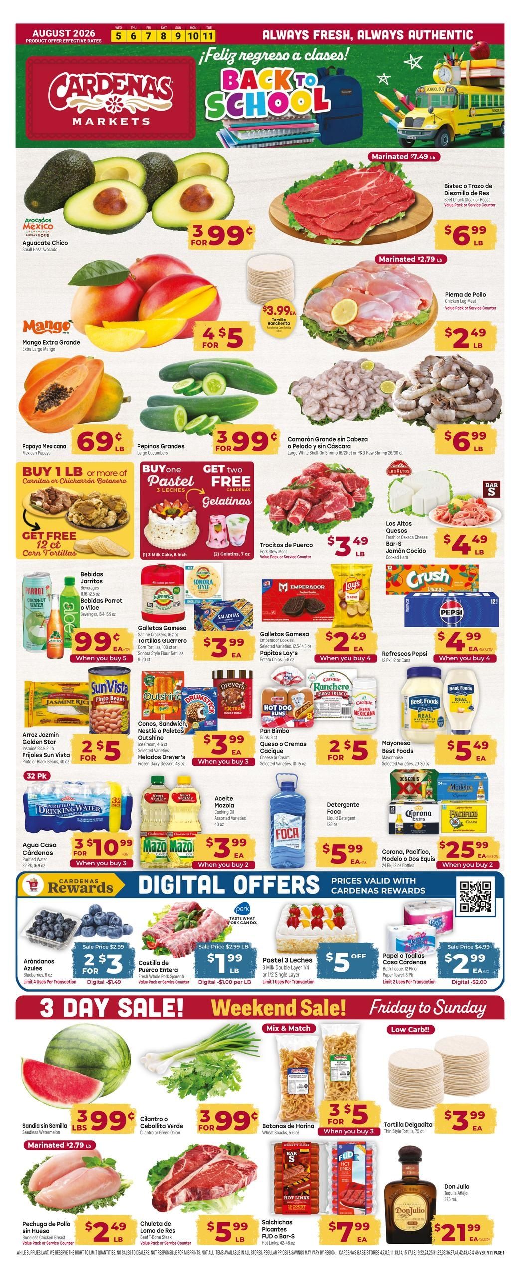 Cardenas Markets (Adelanto Area, CA) Weekly Ad August 5 - 11, 2026
