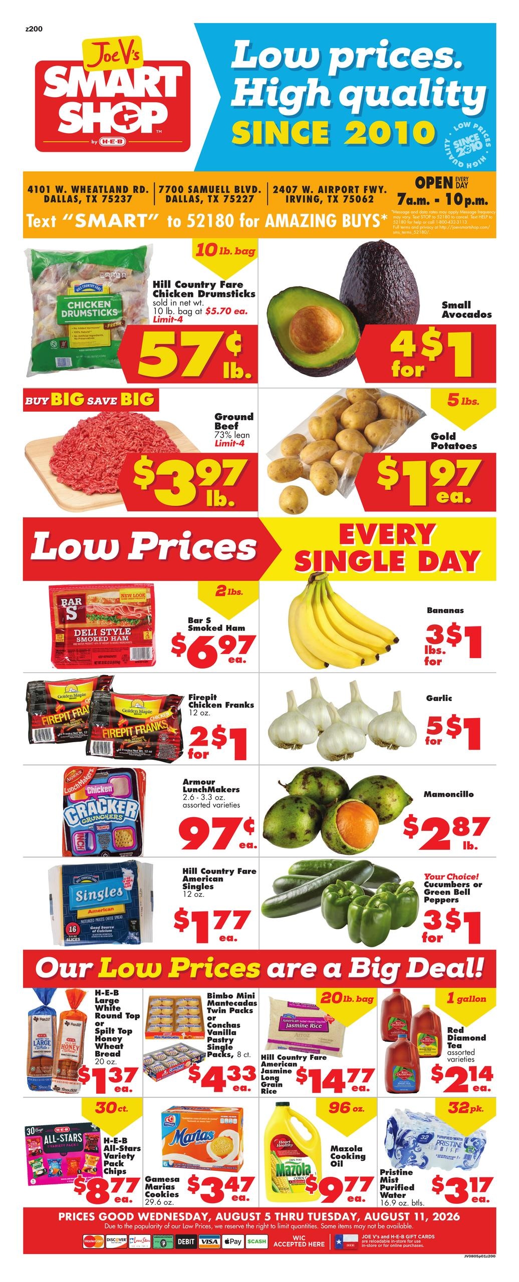 Joe V's Smart Shop (Mesquite–Carrollton Area, TX) Weekly Ad August 5 - 11, 2026