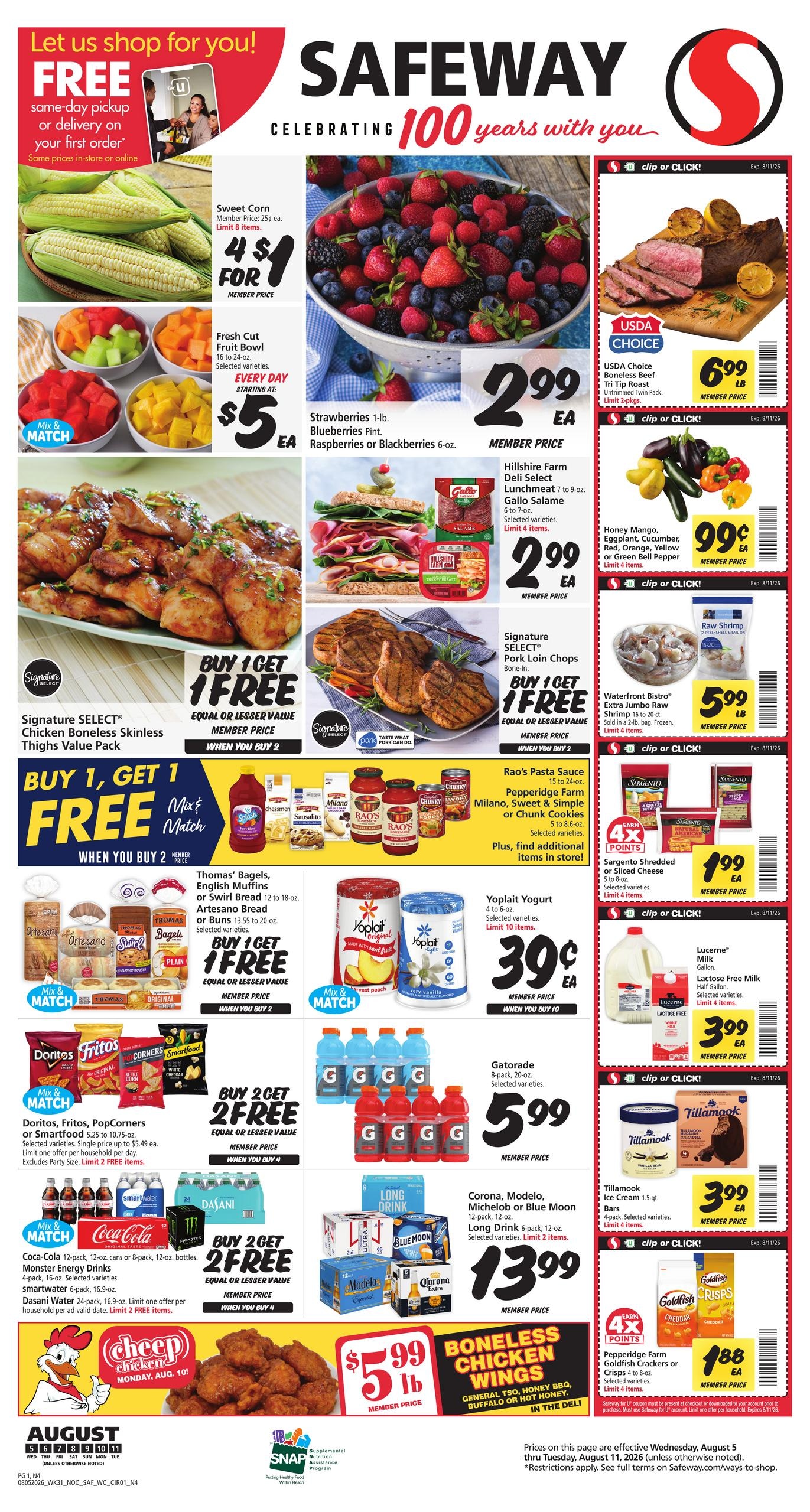 Safeway (Carson City–Sparks Area, CA–NV) Weekly Ad August 5 - 11, 2026