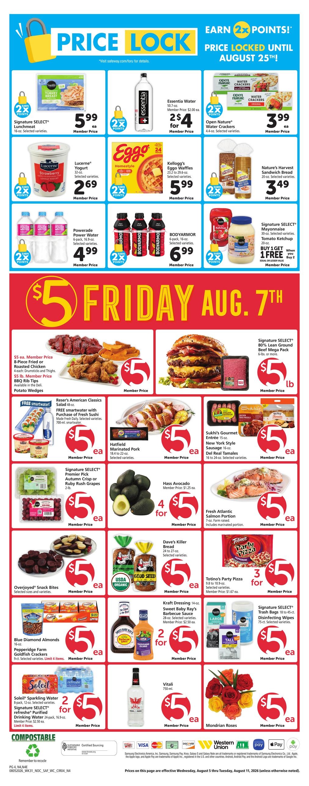 Safeway (Carson City–Sparks Area, CA–NV) Weekly Ad August 5 - 11, 2026