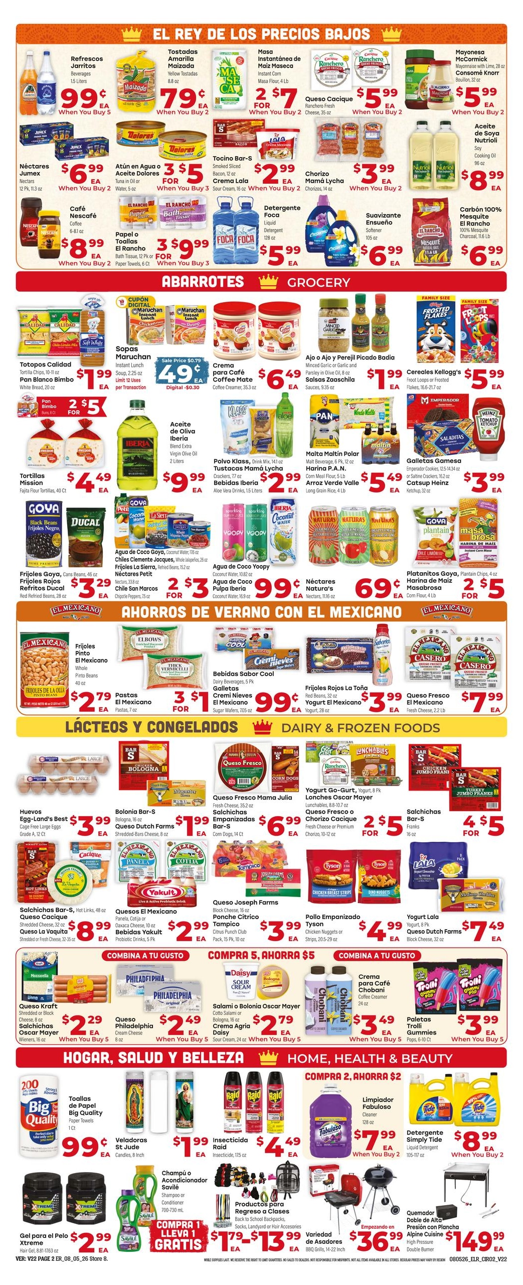 El Rancho Supermercado (Dallas-Mesquite Area, TX) Weekly Ad August 5 - 11, 2026