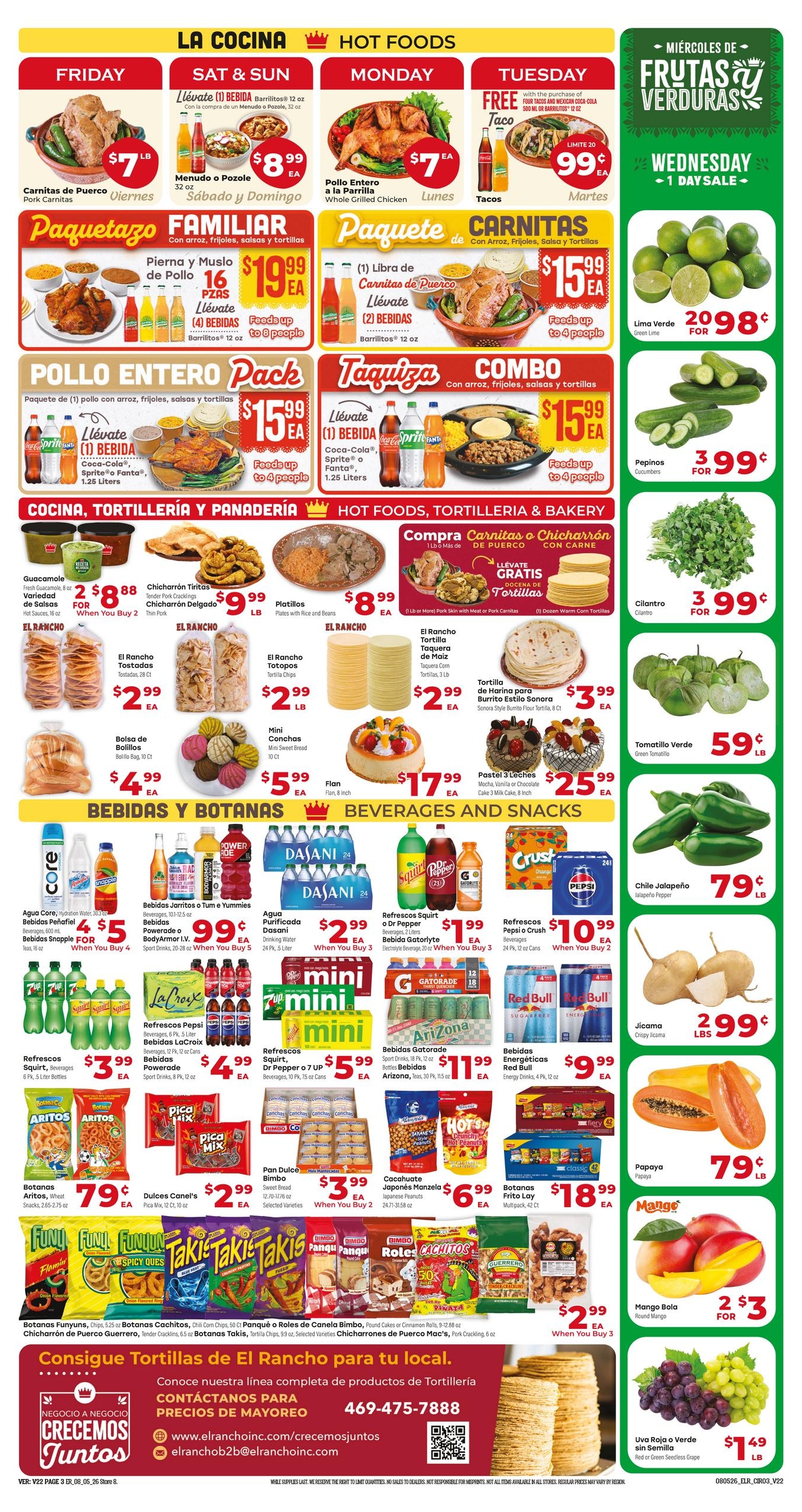 El Rancho Supermercado (Dallas-Mesquite Area, TX) Weekly Ad August 5 - 11, 2026