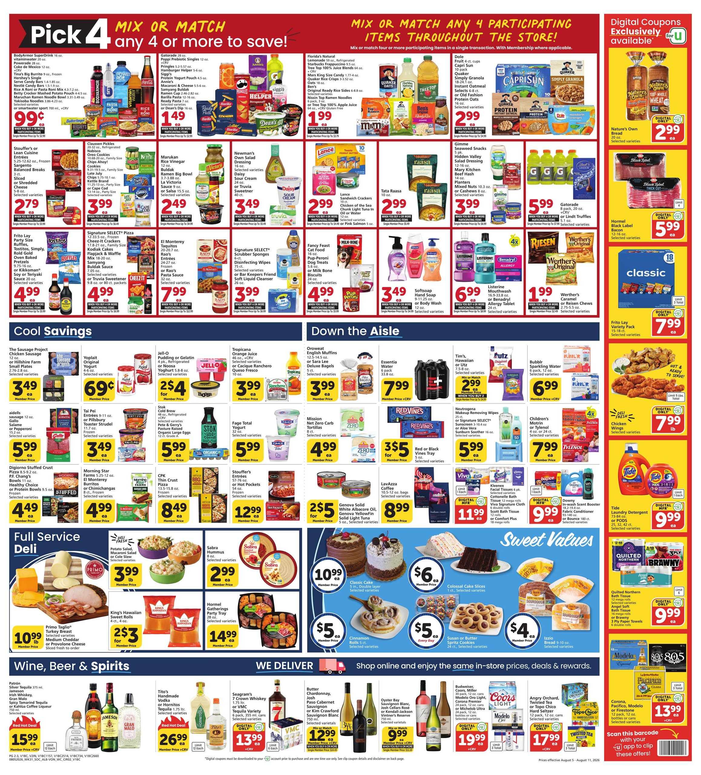 Vons (Anaheim Area, CA) Weekly Ad August 5 - 11, 2026