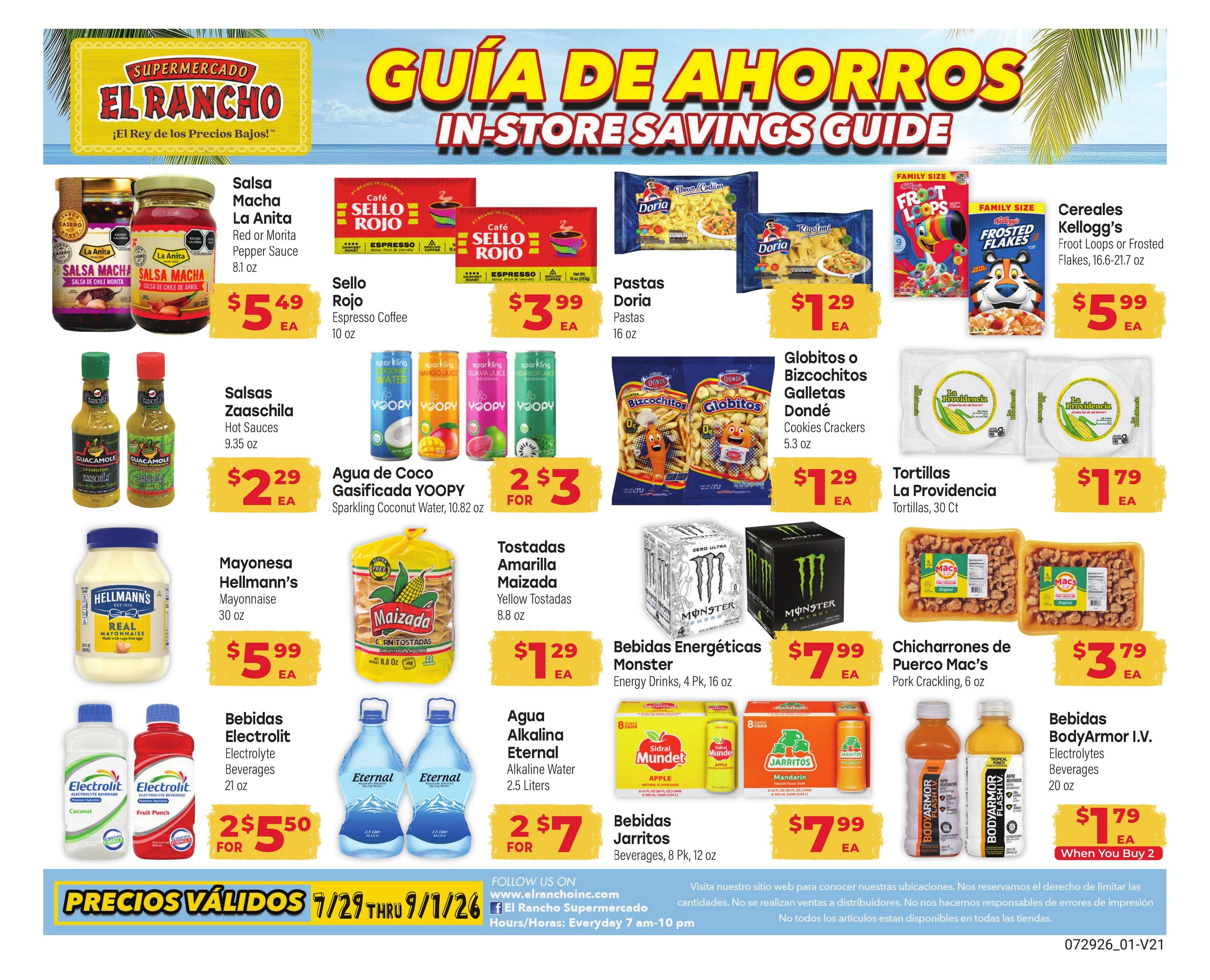 El Rancho Supermercado (Mesquite–Carrollton Area, TX) Weekly Ad July 29 - September 1, 2026