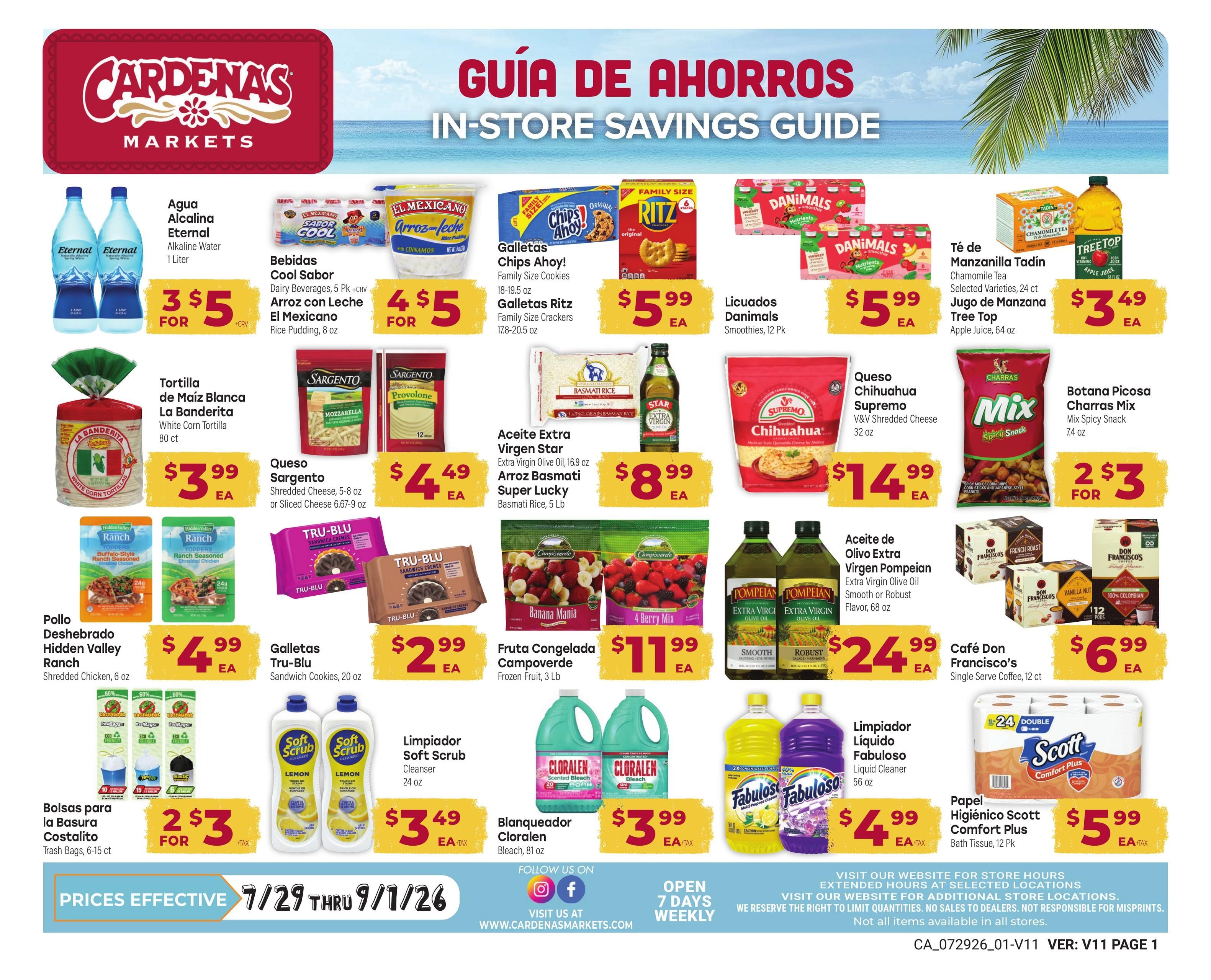 Cardenas Markets (CA) Weekly Ad July 29 - September 1, 2026
