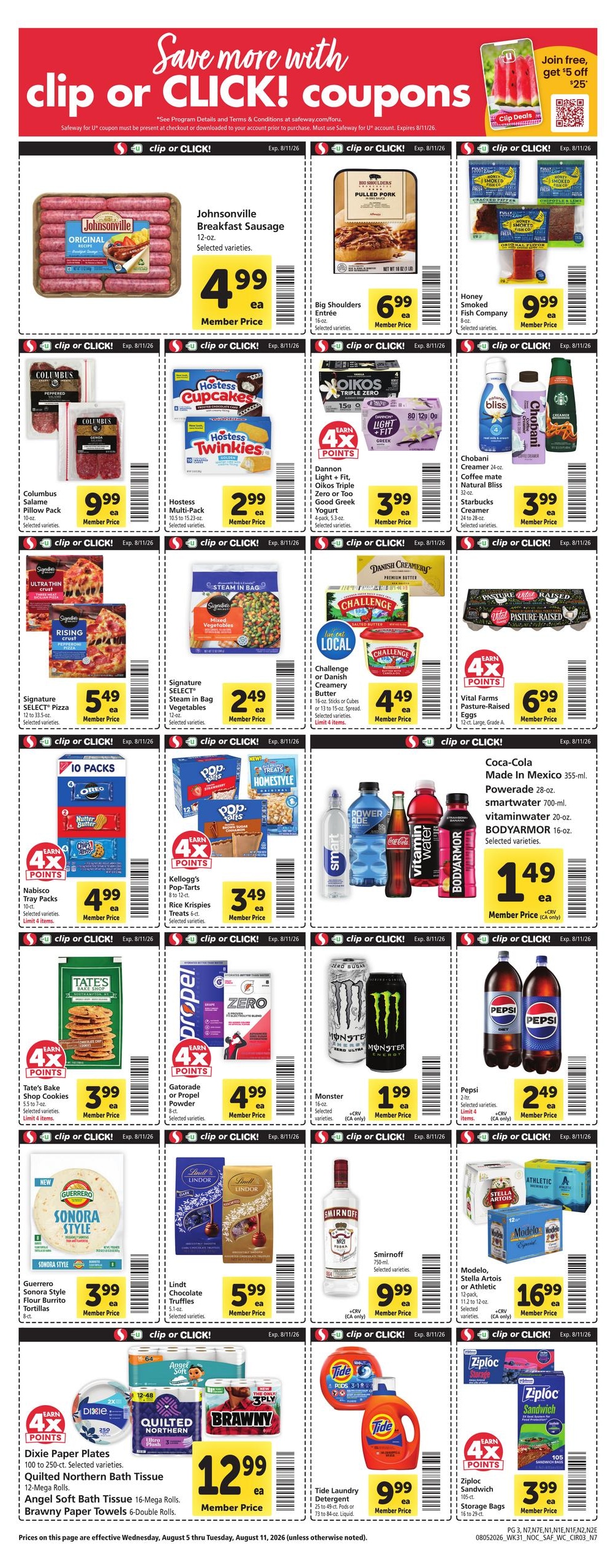 Safeway (Antelope Area, CA) Weekly Ad August 5 - 11, 2026