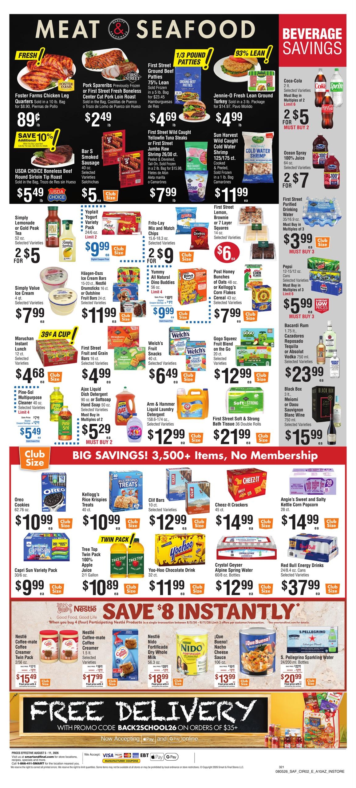 Smart & Final (AZ, NV) Weekly Ad August 5 - 11, 2026