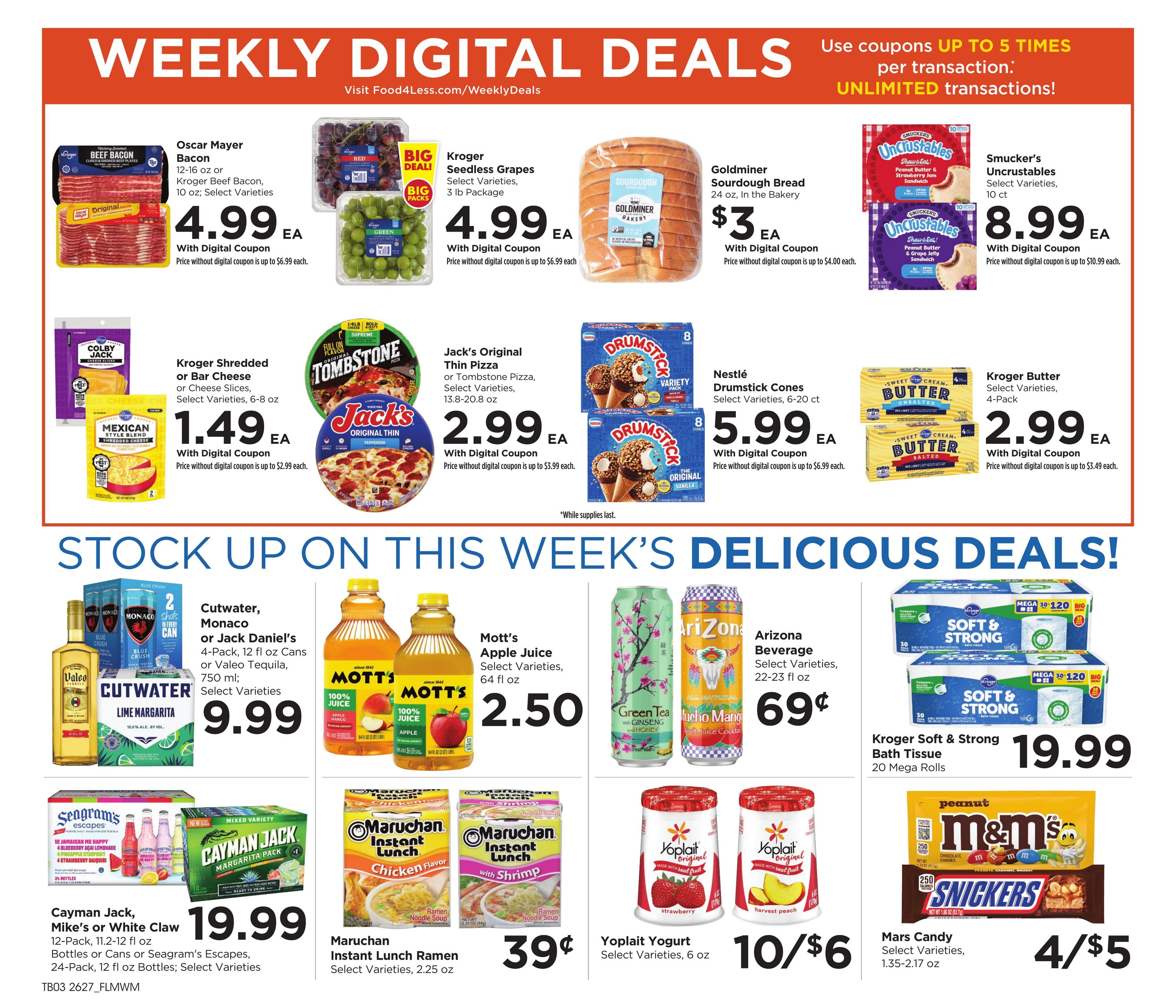 Food 4 Less (Chicago–Naperville Area, IL) Chicago Weekly Ad August 5 - 11, 2026