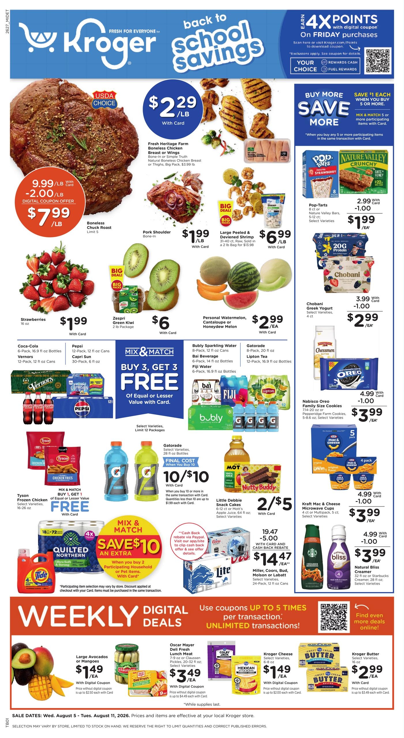 Kroger (Ann Arbor Area, MI) Weekly Ad August 5 - 11, 2026
