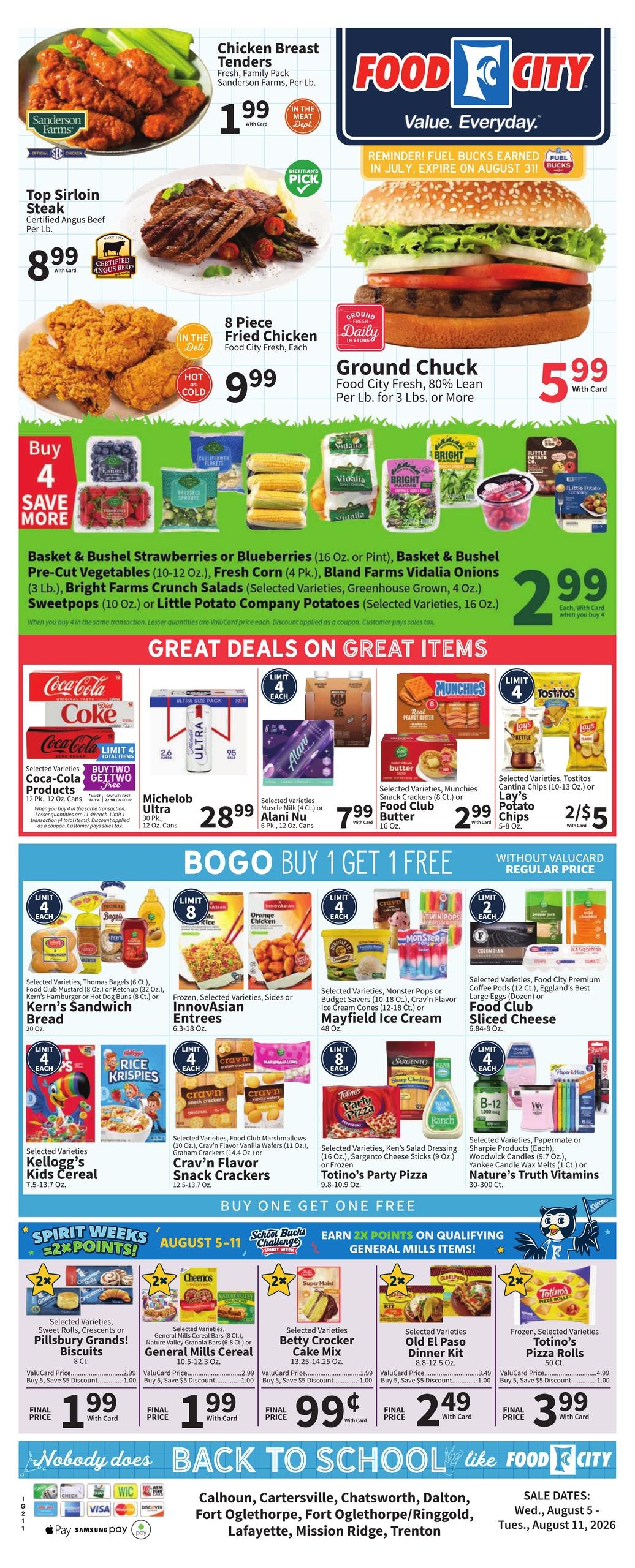 FoodCity (GA) Weekly Ad August 5 - 11, 2026