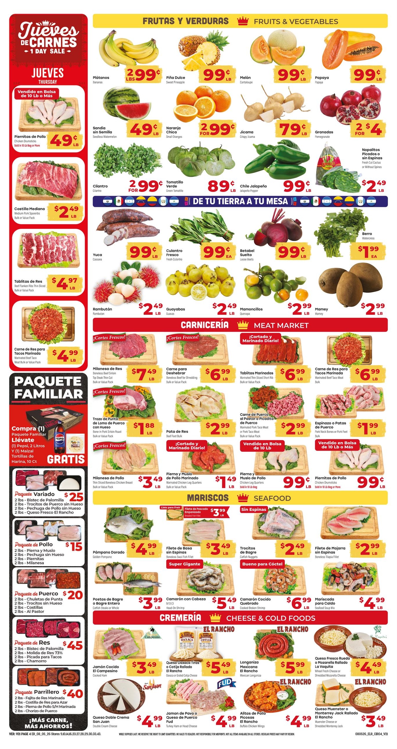 El Rancho Supermercado (Allen Area, TX) Weekly Ad August 5 - 11, 2026