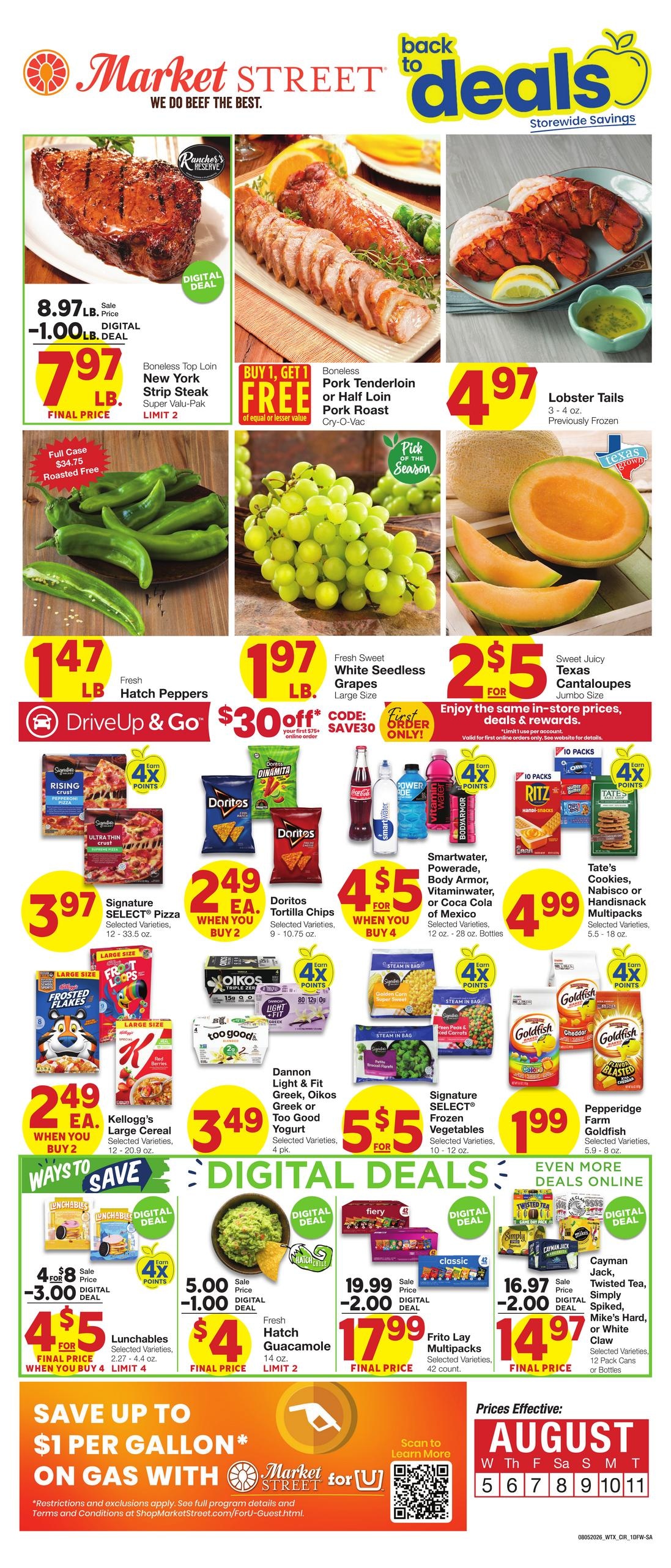 Market Street (Dallas–Carrollton Area, TX) Weekly Ad August 5 - 11, 2026