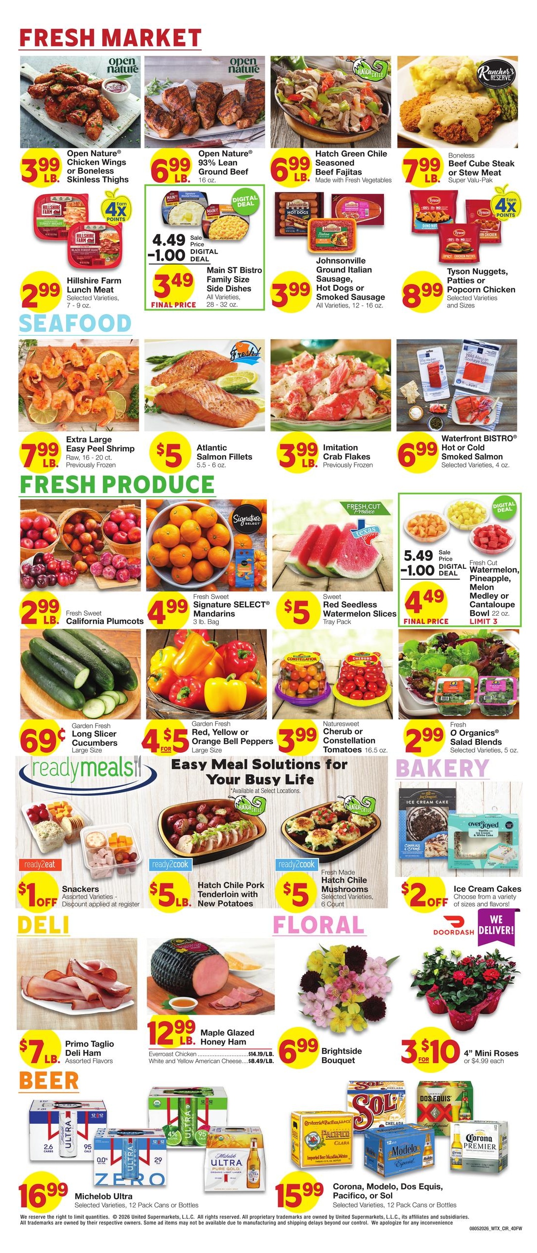 Market Street (Dallas–Carrollton Area, TX) Weekly Ad August 5 - 11, 2026