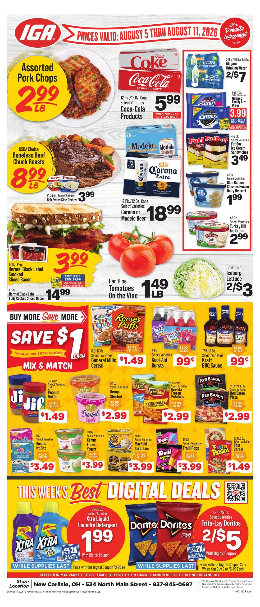 IGA (Vandalia–Tipp City Area, OH) Weekly Ad August 5 - 11, 2026