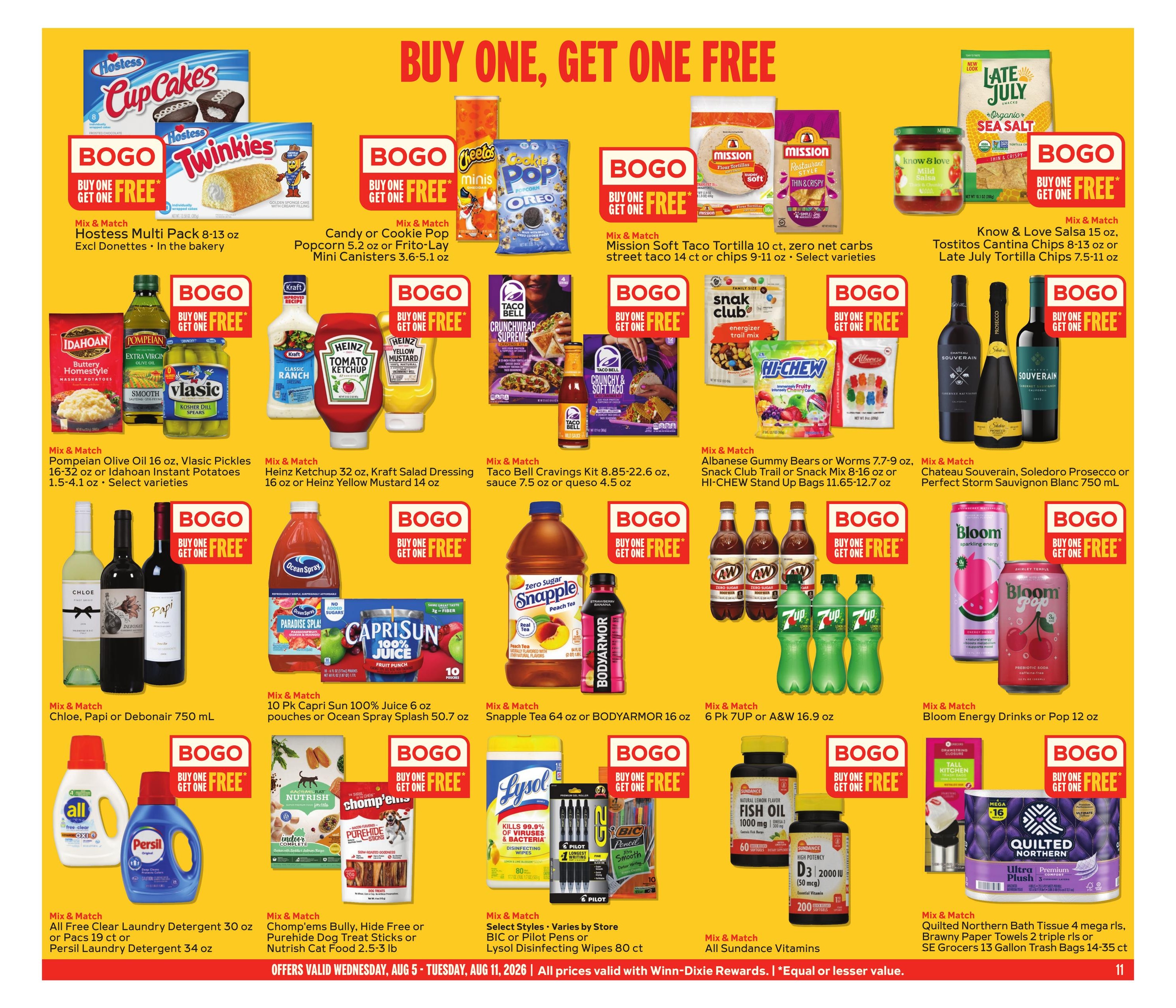 Winn-Dixie (AL, FL, GA) Weekly Ad August 5 - 11, 2026