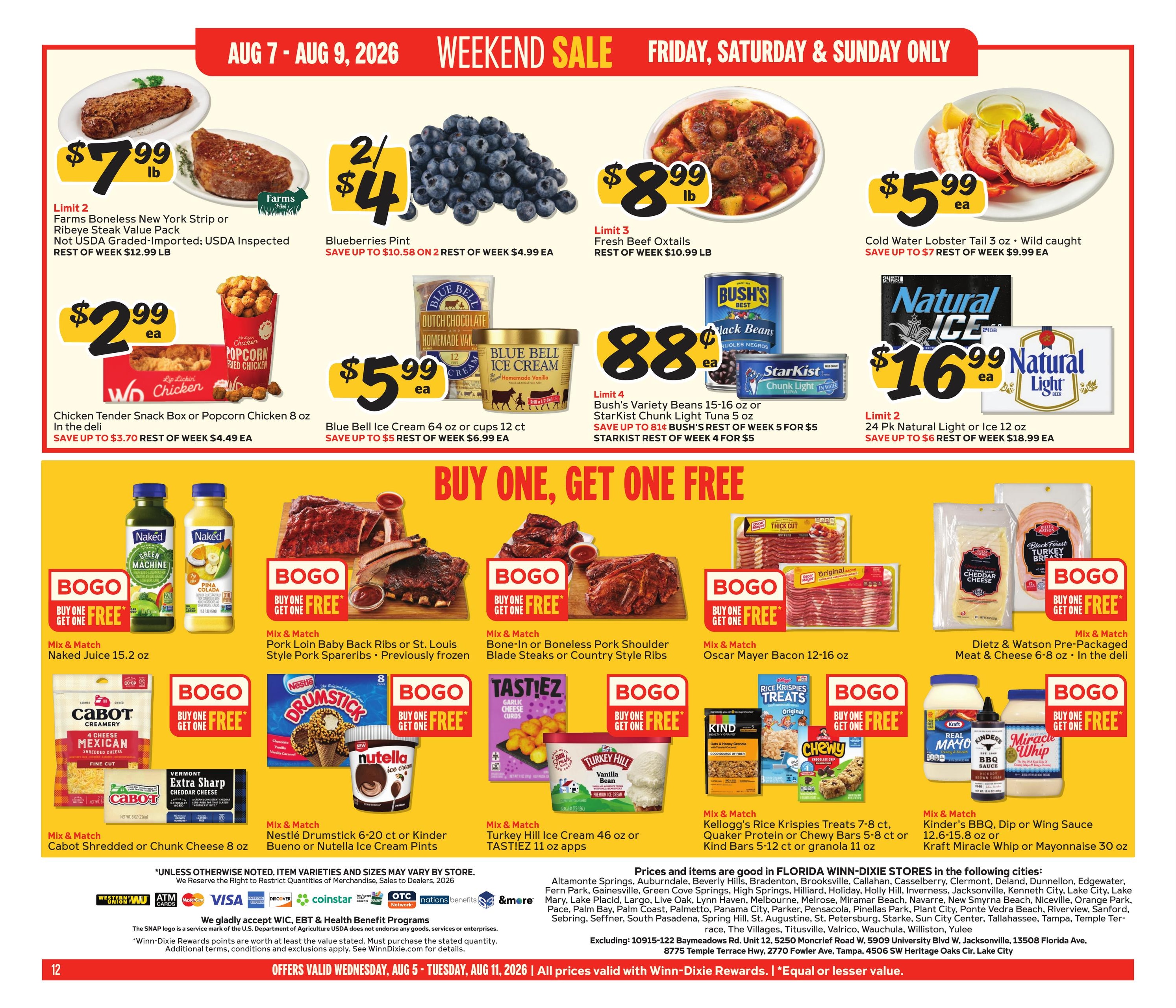 Winn-Dixie (AL, FL, GA) Weekly Ad August 5 - 11, 2026
