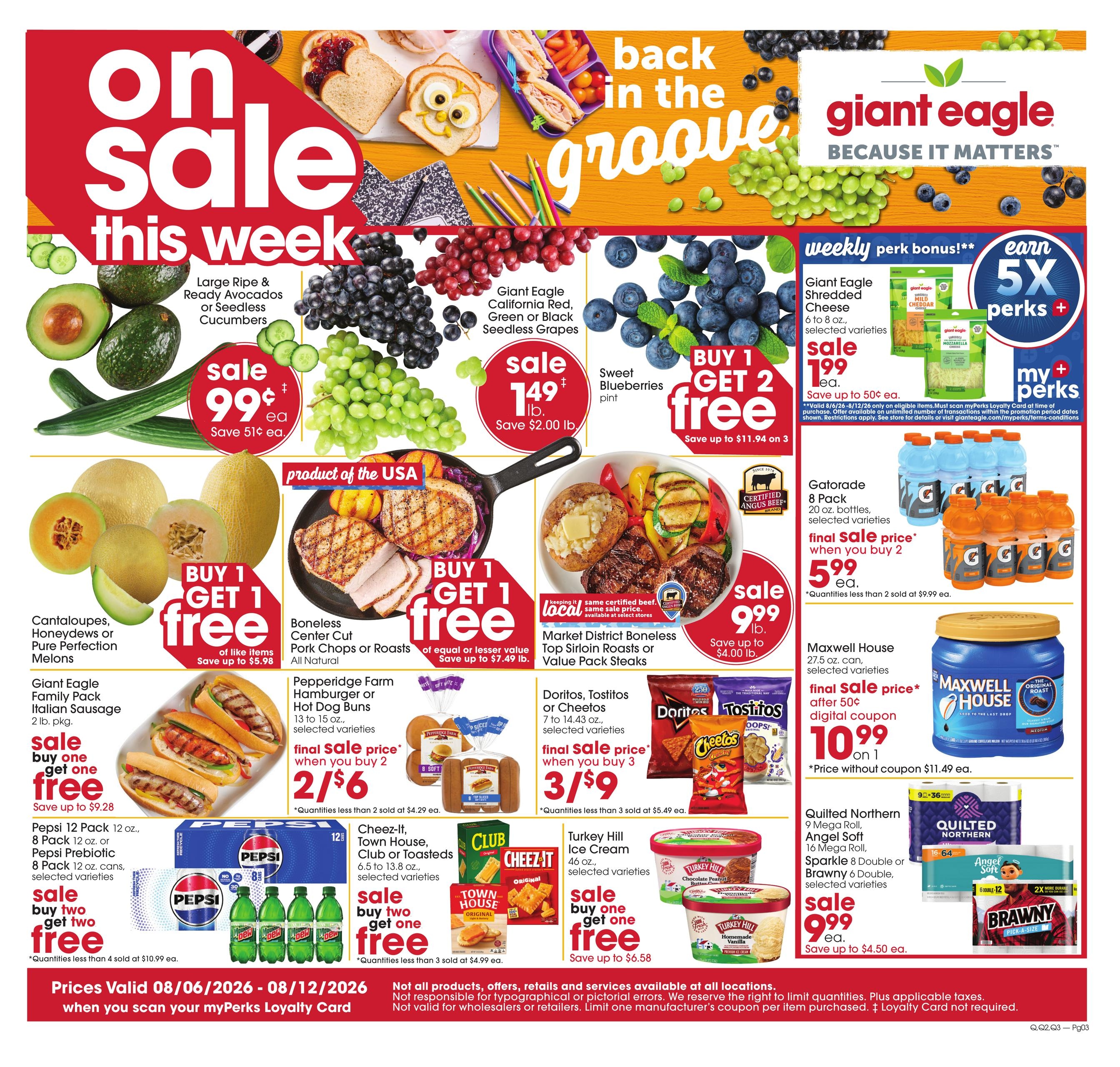 Giant Eagle (Adamsville Area, OH) Weekly Ad August 6 - 12, 2026