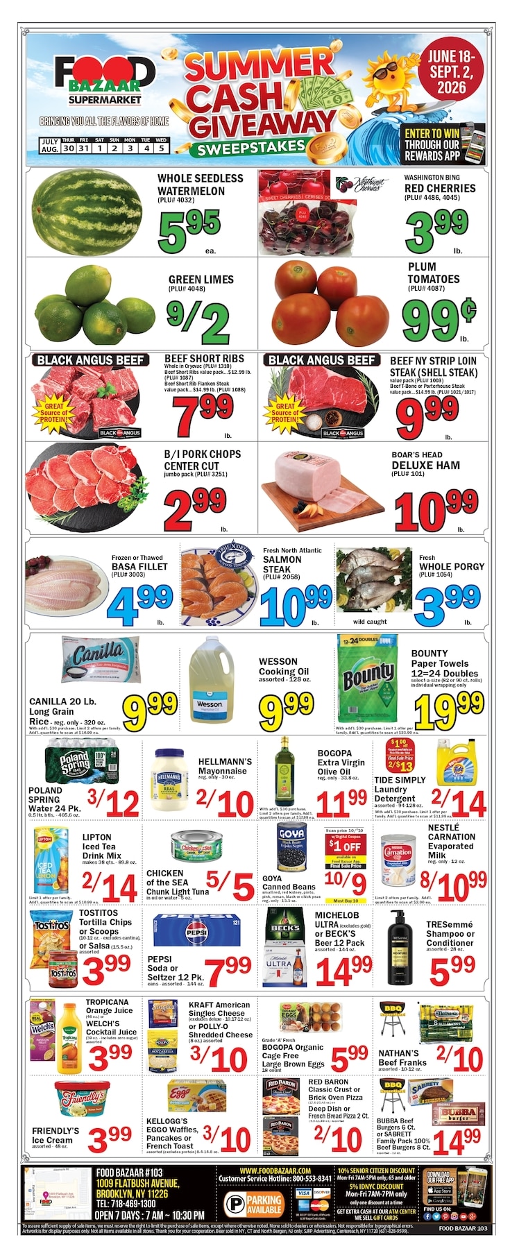Food Bazaar (1009 Flatbush Ave, Flatbush, NY) Weekly Ad July 29 - August 5, 2026