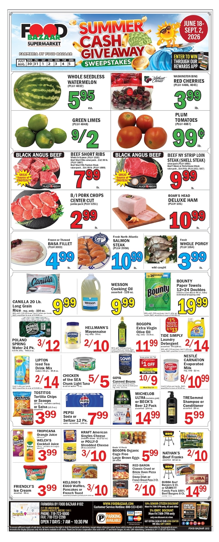 Food Bazaar (217-20 Linden Blvd, Queens, NY) Weekly Ad July 29 - August 5, 2026