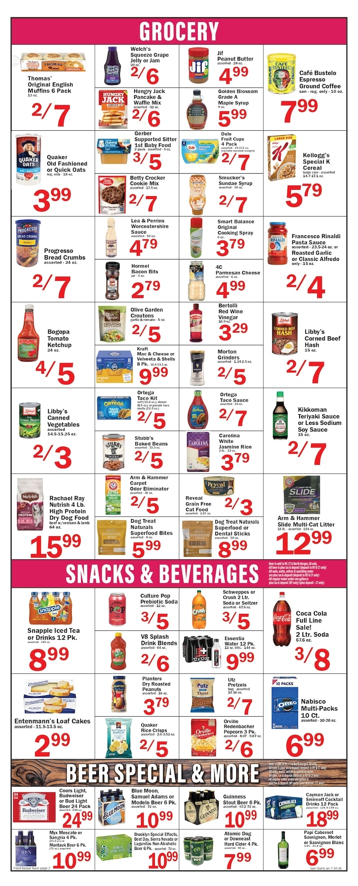 Food Bazaar (675 Paterson Avenue, Carlstadt, NJ) Weekly Ad July 29 - August 5, 2026