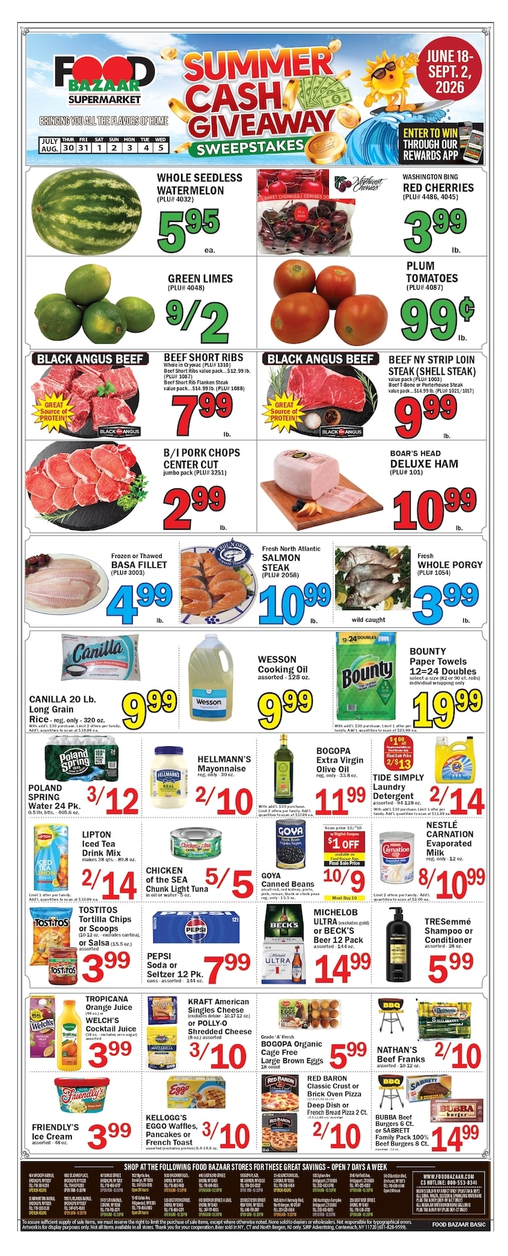 Food Bazaar (Connecticut, New Jersey, New York) Weekly Ad July 29 - August 5, 2026