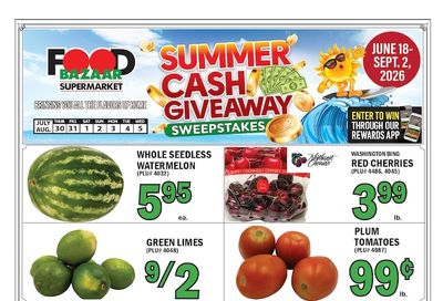 Food Bazaar (Connecticut, New Jersey, New York) Weekly Ad July 29 - August 5, 2026