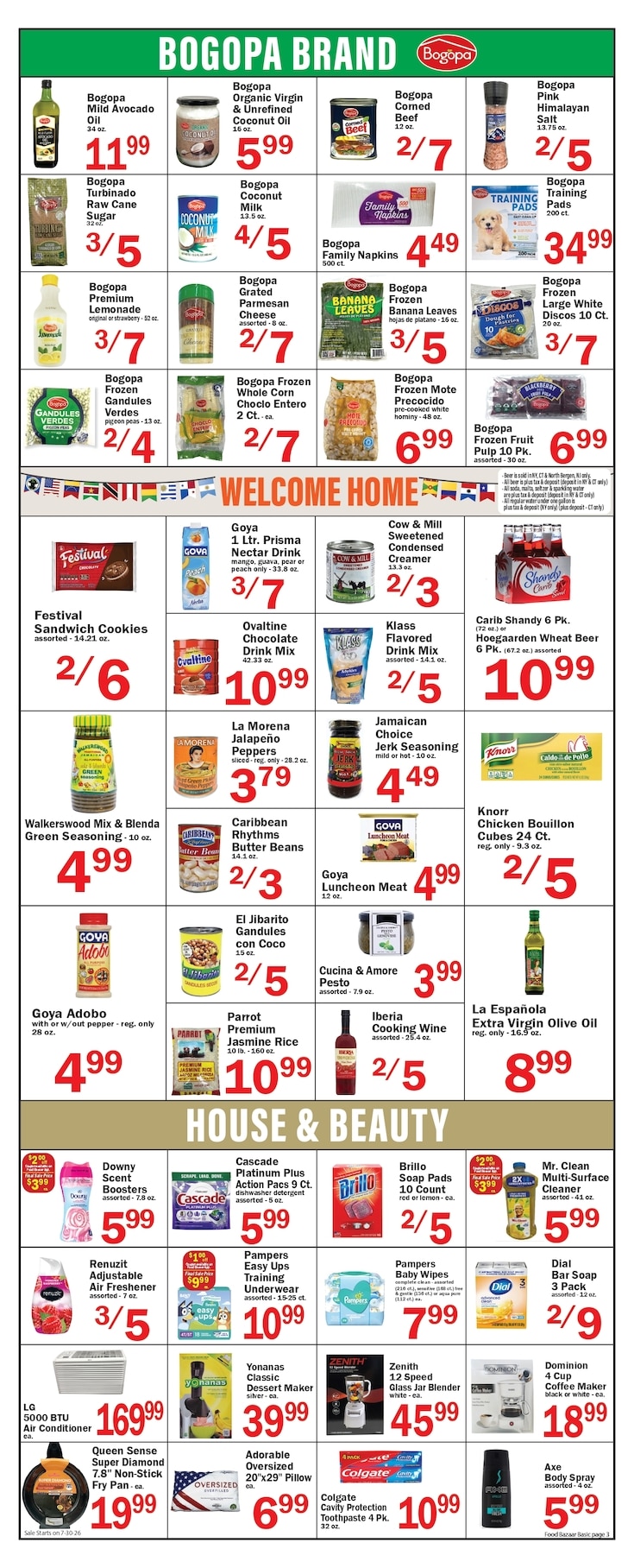 Food Bazaar (Connecticut, New Jersey, New York) Weekly Ad July 29 - August 5, 2026
